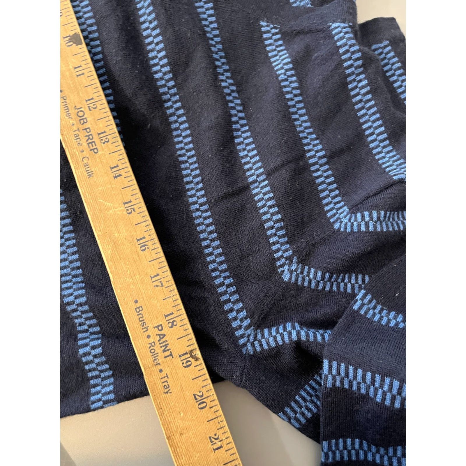 H&M H&M Sweater Mens Size L V-Neck Long Sleeve Striped Blue 100% Cotton Pullover Knit Shirt? Size US L / EU 52-54 / 3 - 5 Thumbnail