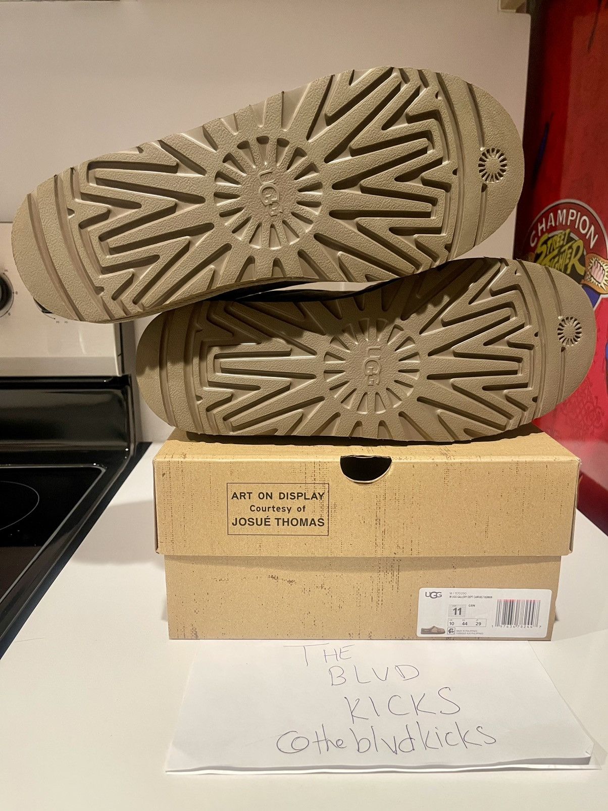 Gallery Dept. × Ugg Gallery Dept. x UGG Tasman Slipper Green Canvas Size US 11 / EU 44 - 7 Thumbnail