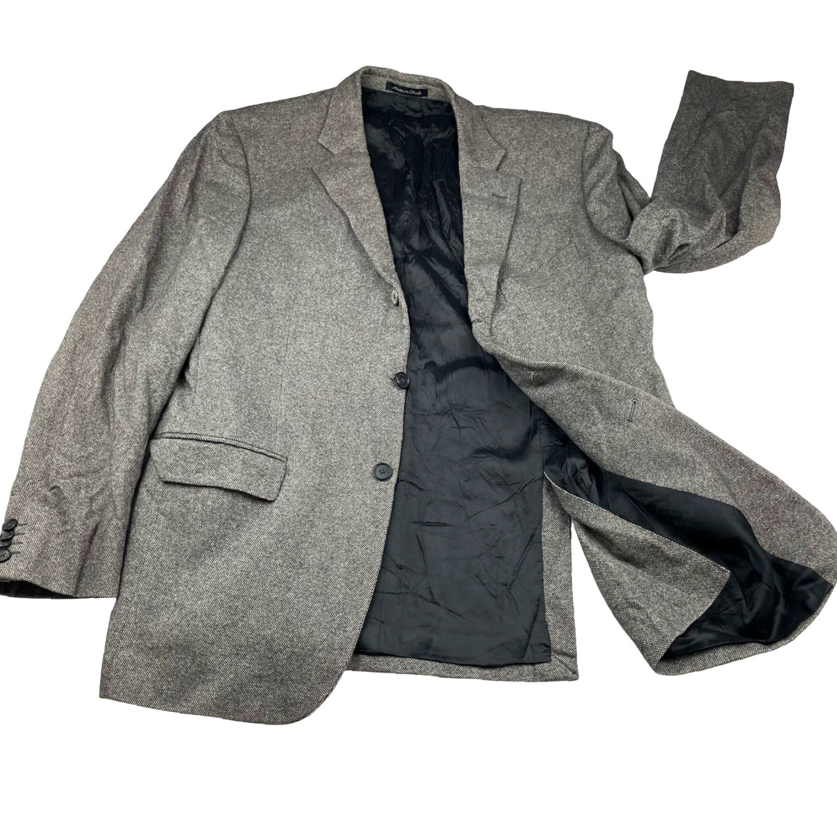 Cantarelli Cantarelli Blazer 42R Wool/Cashmere Gray Italy 2-Button Front Notch Lined Jacket Mens Size 42R - 3 Thumbnail