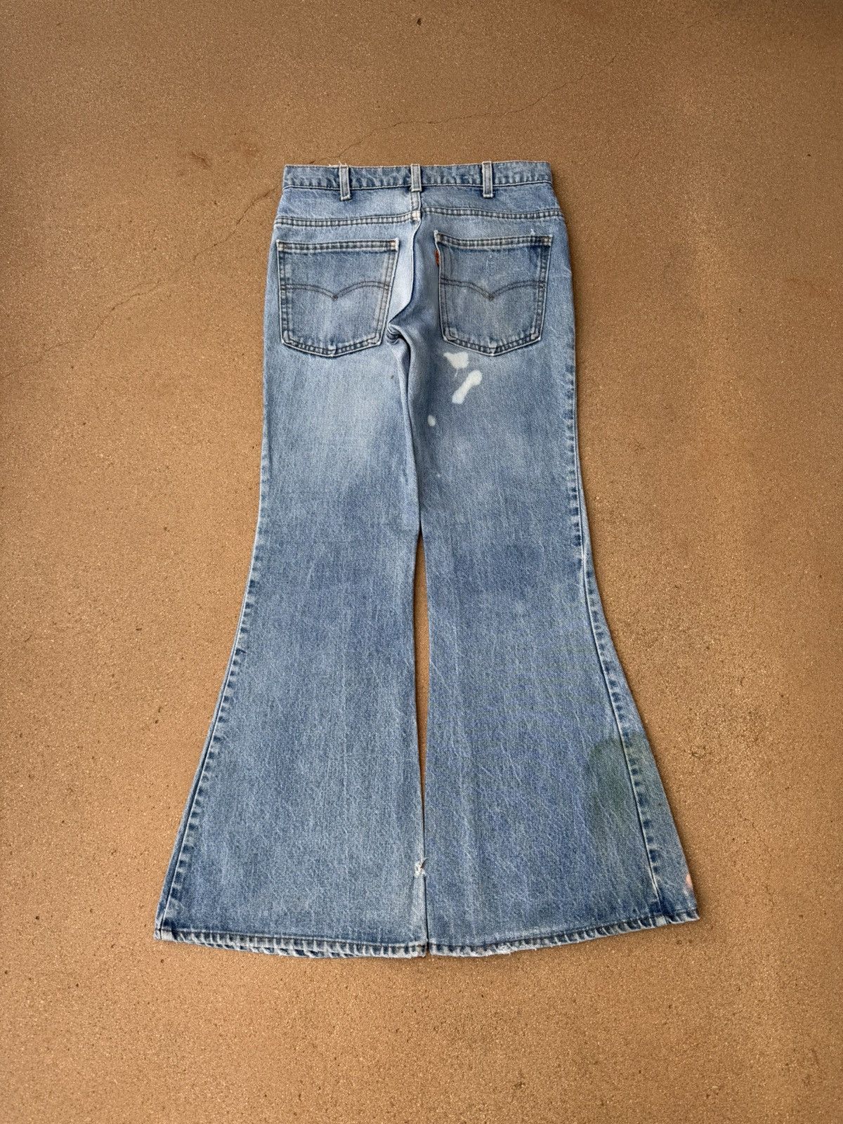Levi's Vtg 80’s Levi’s 684 Orange Tab Bellbottom Flare Jeans 29x29 Size US 29 - 2 Thumbnail