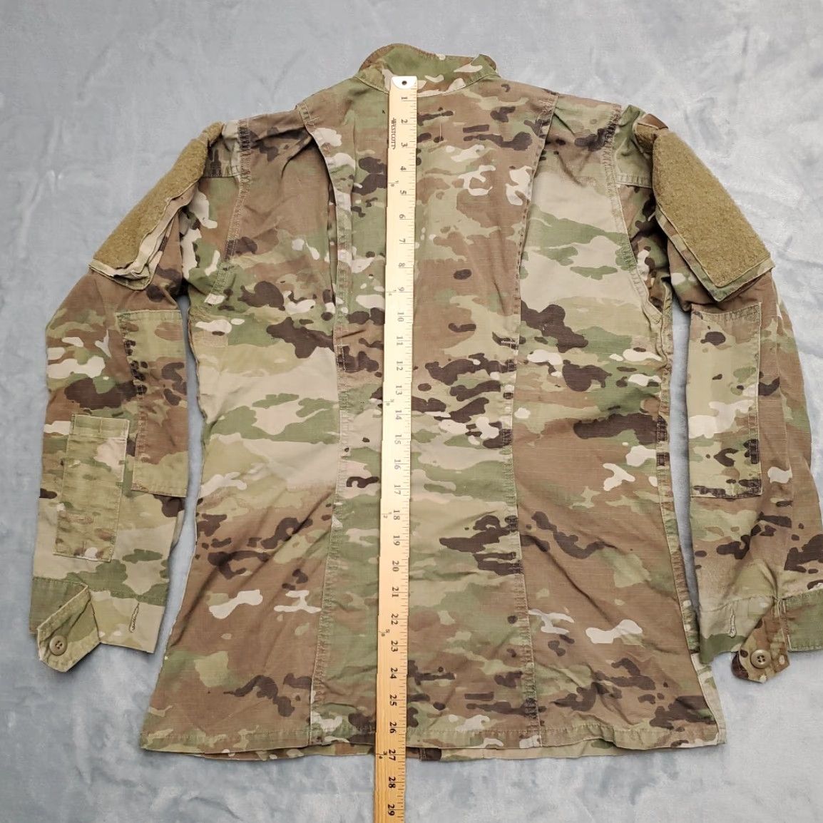 American Apparel VINTAGE Army Jacket Womens 33 Long Multicam Green Military Jacket Camouflage Cotton Blend Pockets Long Sleeve Buttons Casual Womens 33 Long Size XXS / US 00 / IT 34 - 8 Thumbnail