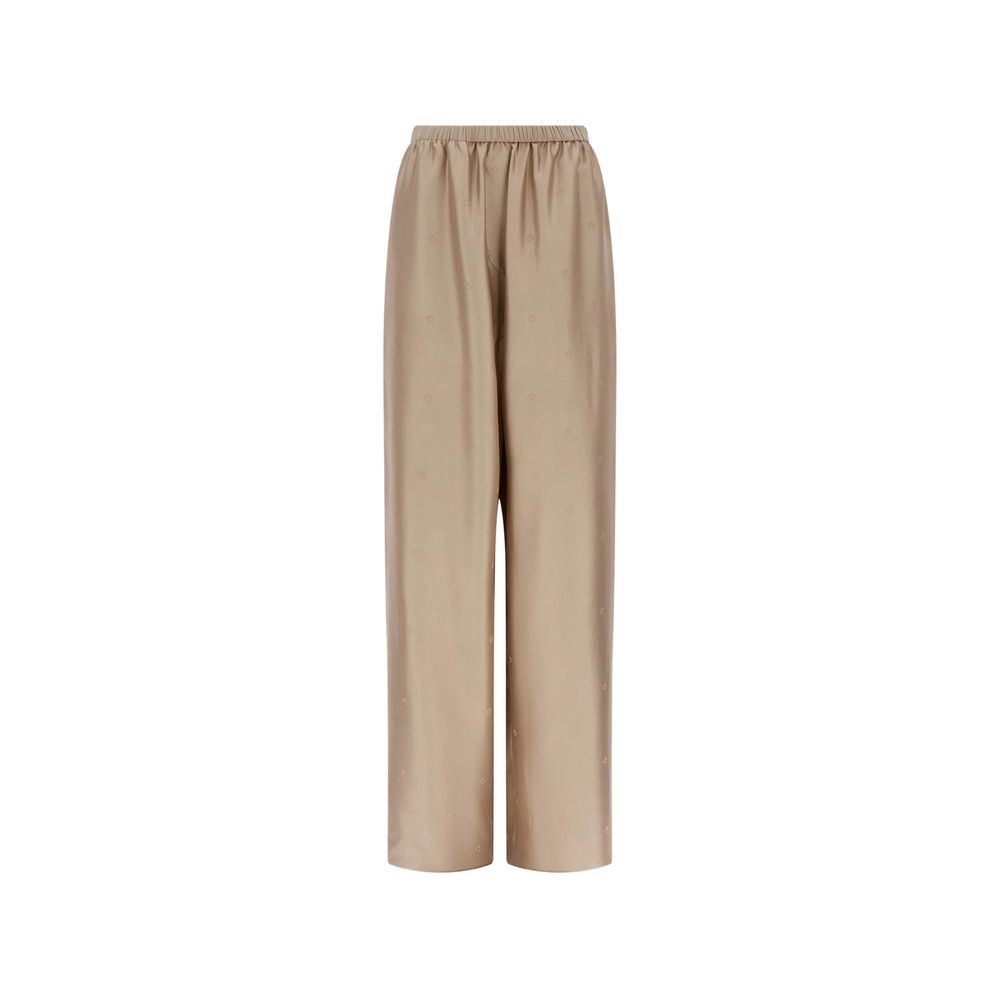 Salvatore Ferragamo Ferragamo NEUTRALS Trousers - Straight Trousers Size 30" / US 8 / IT 44 - 1 Thumbnail