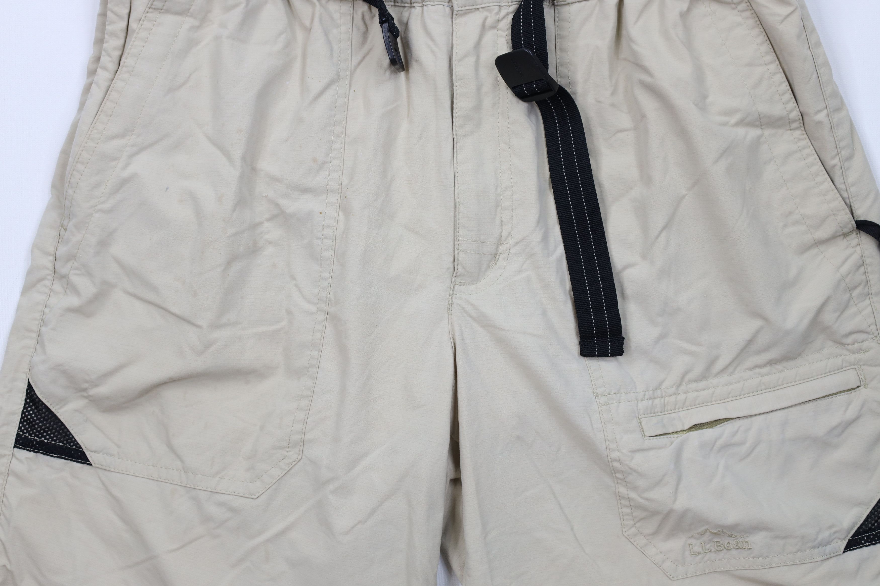 L.L. Bean Vintage LL Bean Spell Out Belted Lined Trekking Shorts Size US 32 / EU 48 - 3 Thumbnail