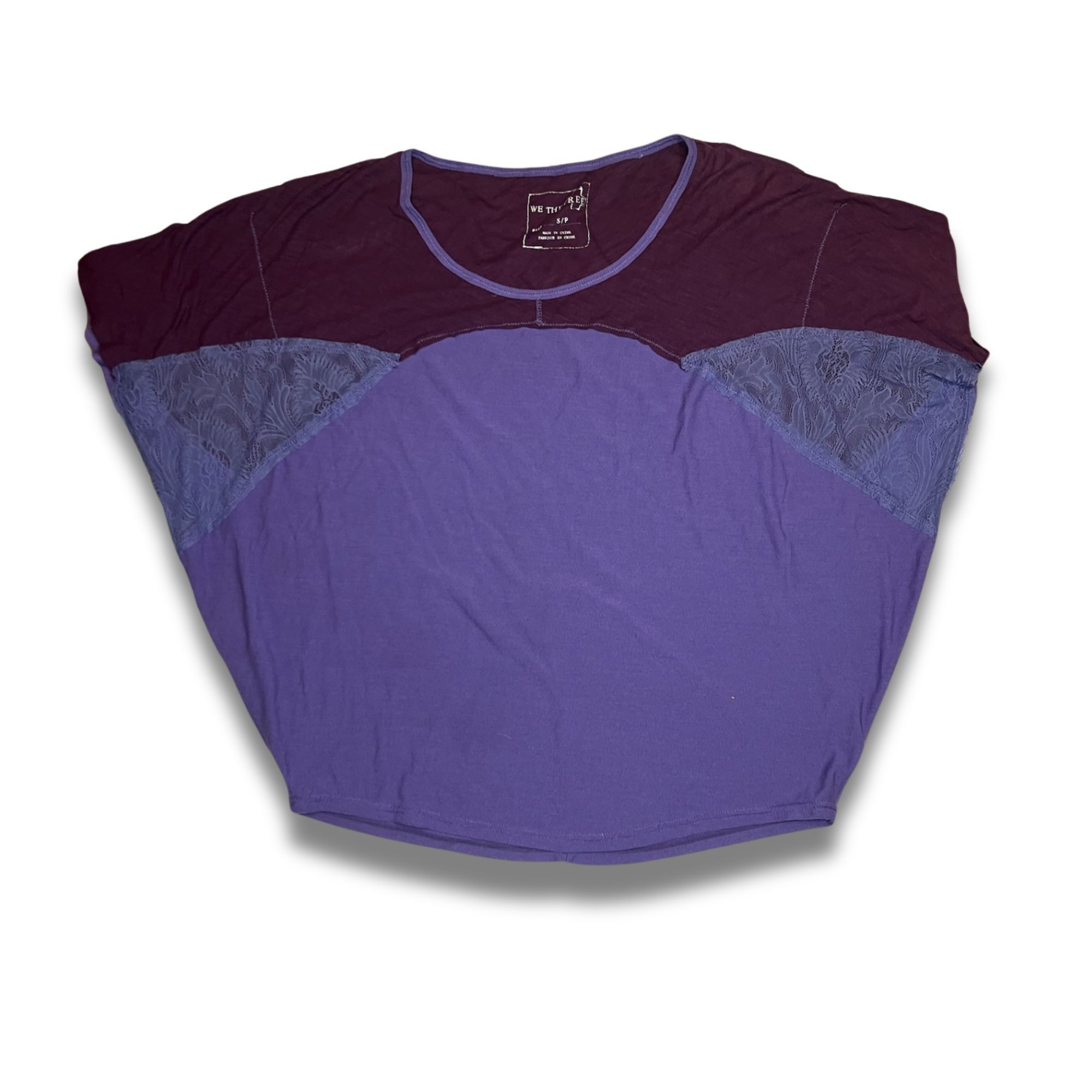 Free People Free People We The Free Purple Lace-Panel Reverse-Seams Shir Size S / US 4 / IT 40 - 5 Thumbnail