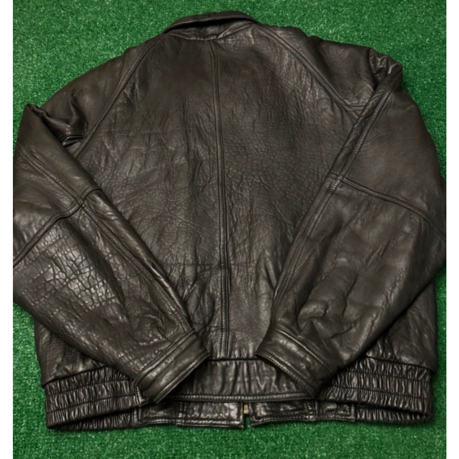 Members Only VINTAGE Members Only Leather Jacket XL 46 Mens Black Quilt Lined 80s 90s Motorcycle Punk Grunge Hip Hop Jacket Size US S / EU 44-46 / 1 - 3 Thumbnail