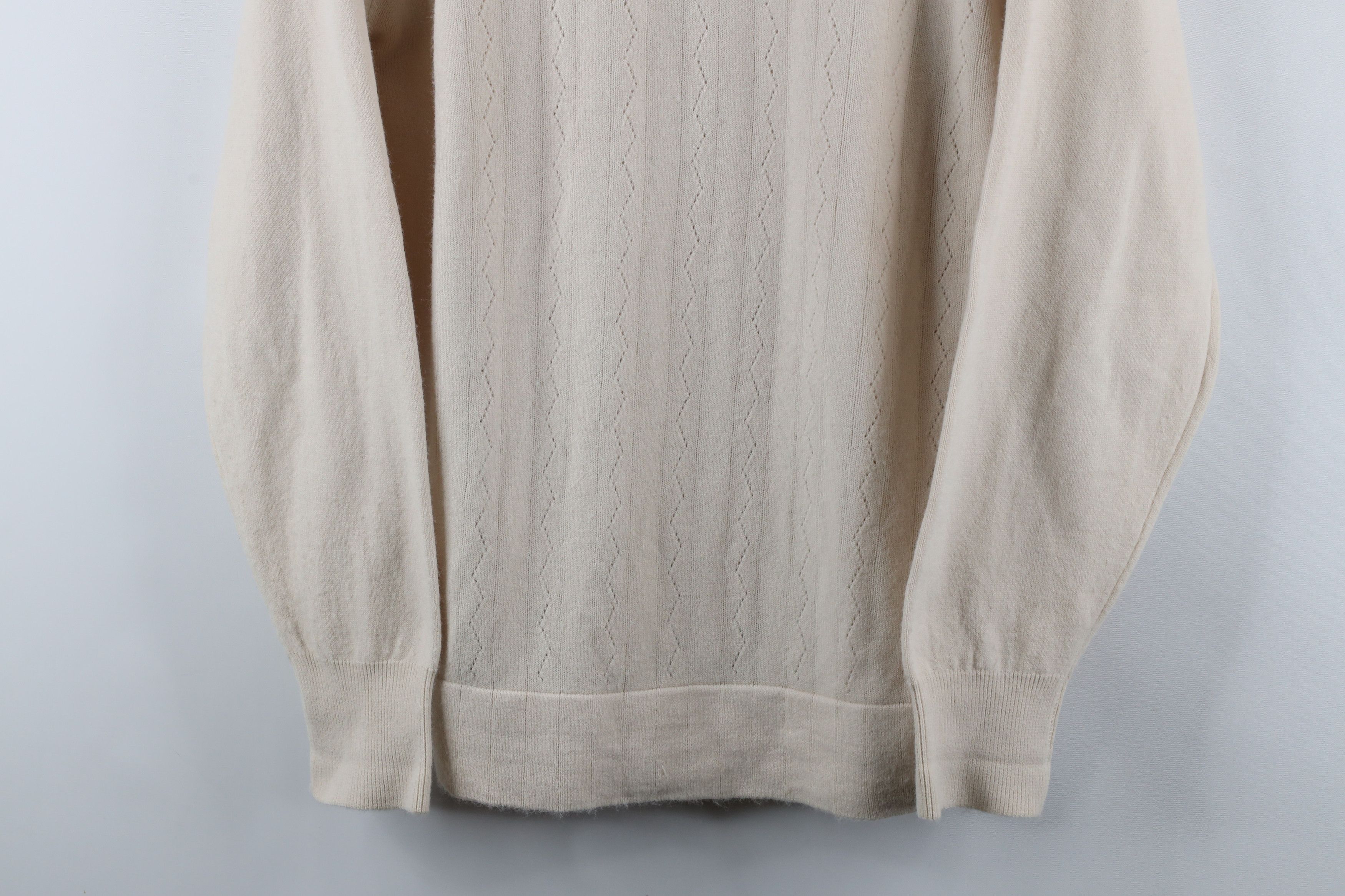 Vintage Vintage 50s 60s Streetwear Knit Collared Polo Sweater Beige Size US M / EU 48-50 / 2 - 3 Thumbnail
