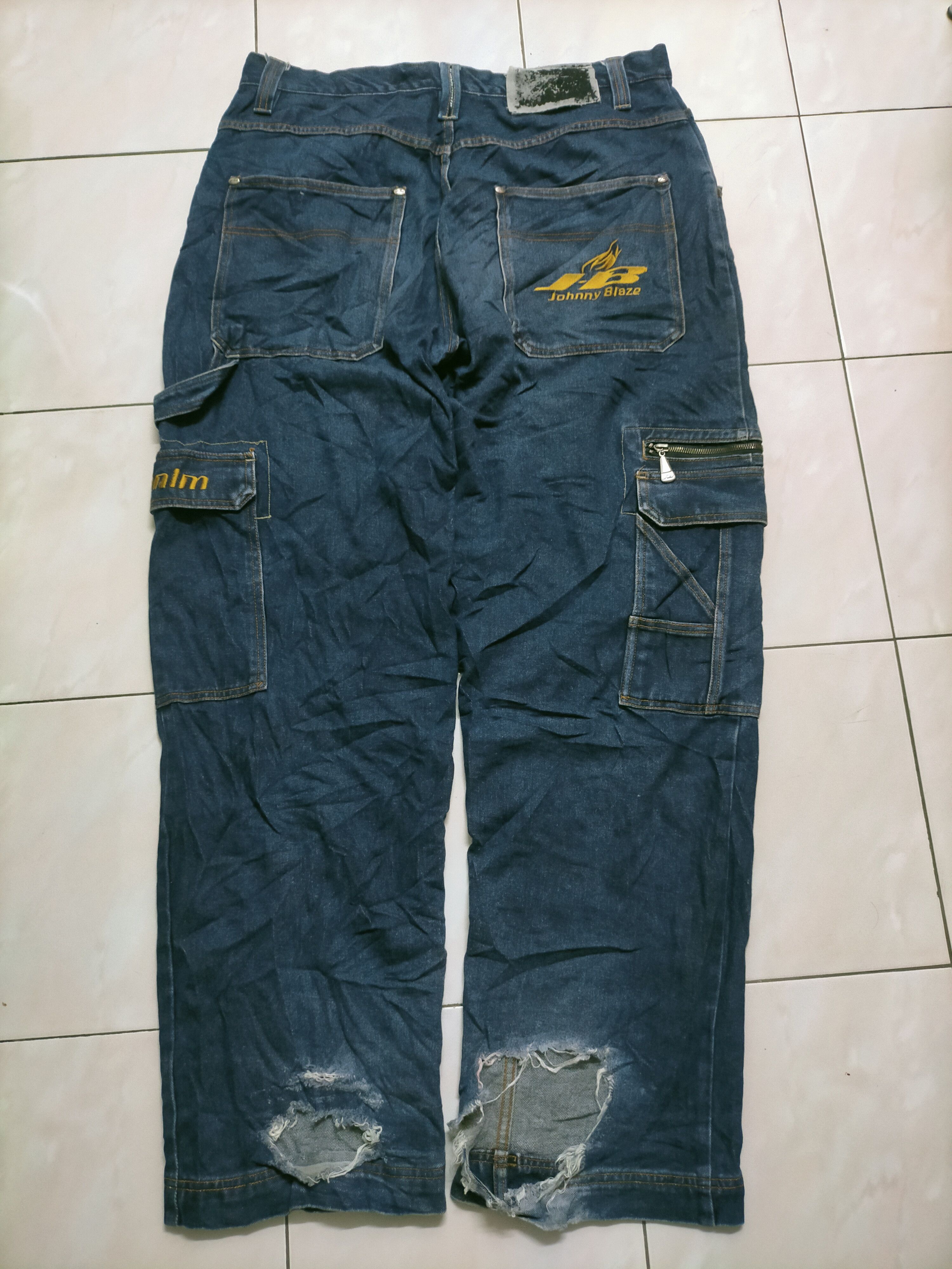 Southpole 🔥 Johnny Blaze Baggy Cargo Carpenter Jeans Size US 38 / EU 54 - 4 Thumbnail