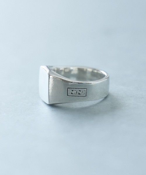 Number (N)ine Number Nine FLAT SQUARE TOP N(N) SIDE LOGO RING 19 Size ONE SIZE - 3 Thumbnail