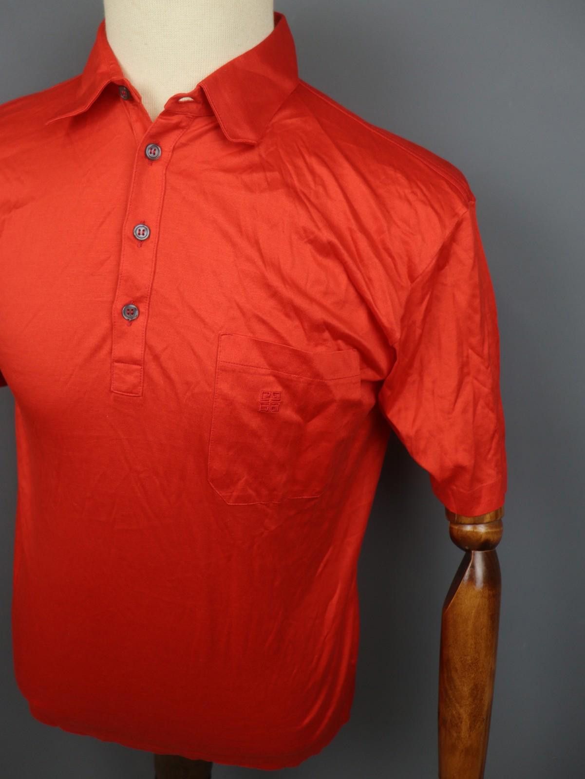 Givenchy Givenchy Red Cotton Collared Popover Polo Shirt Size L Size US L / EU 52-54 / 3 - 5 Thumbnail