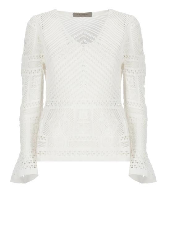 D.Exterior D. EXTERIOR Women Sweater 60358 1BIAN White Size M / US 6-8 / IT 42-44 - 1 Thumbnail