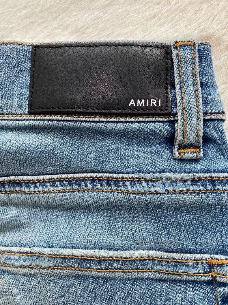 Amiri Amiri Size 31 Washed blue Japanese patchwork destroys jeans Size US 31 - 3 Thumbnail