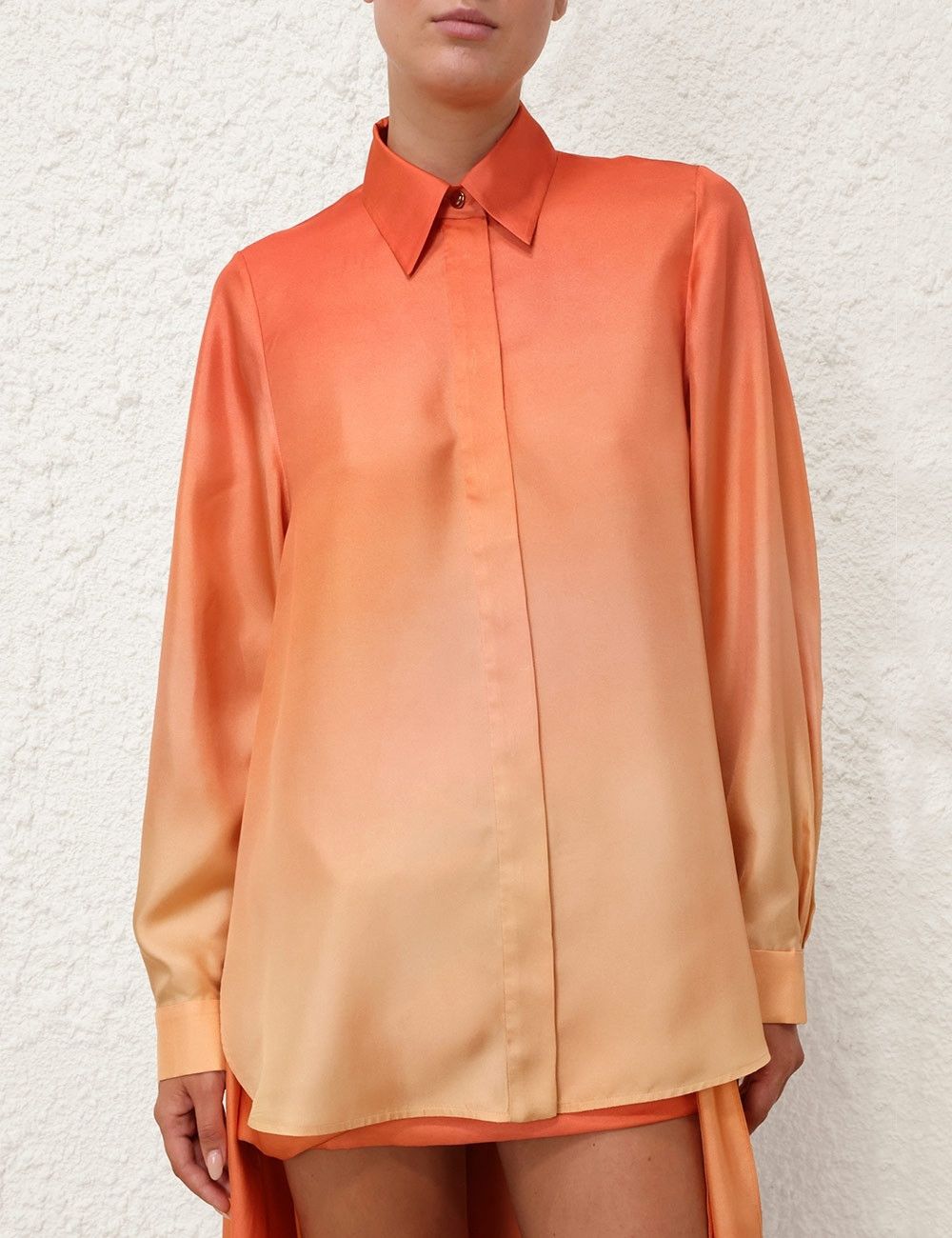 Zimmermann oc11z0525 Tranquillity Scarf Shirt in Orange Size XS / US 0-2 / IT 36-38 - 5 Thumbnail