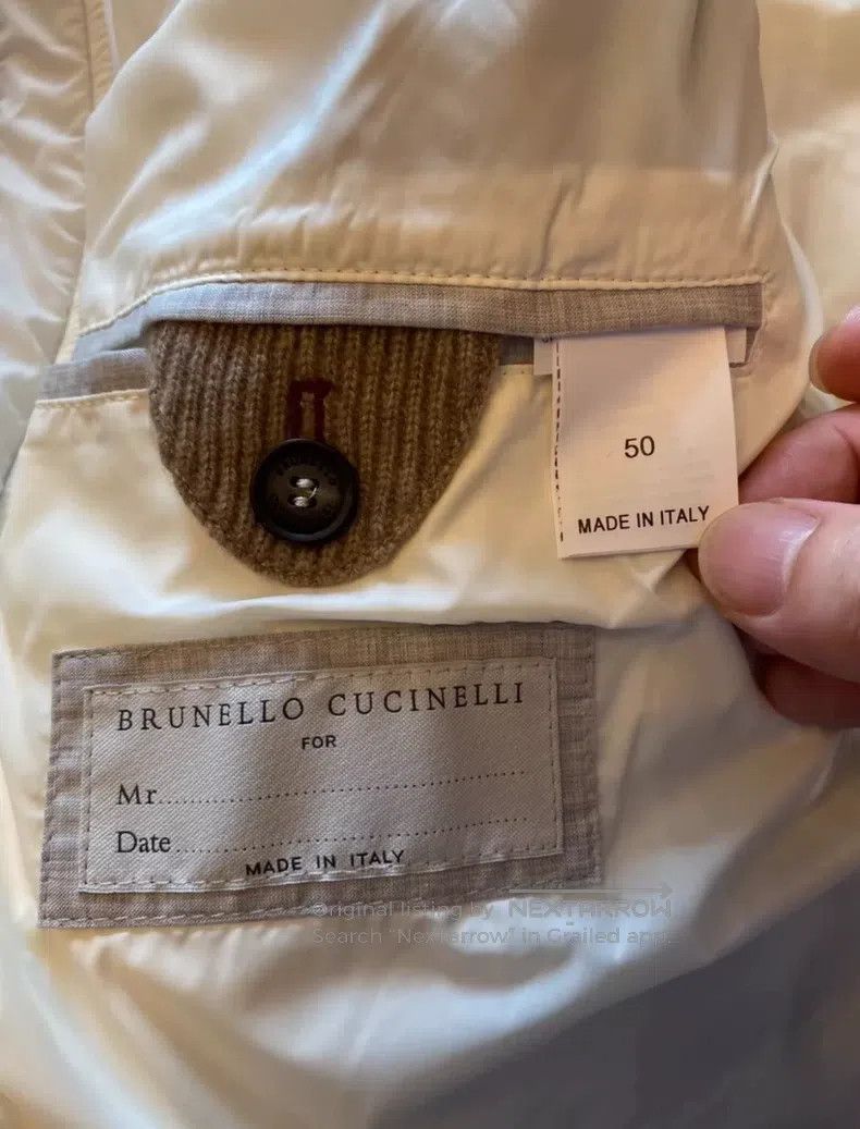 Brunello Cucinelli Brunello Cucinelli Down Jacket, English Rib Knit, 100% Cas Size US M / EU 48-50 / 2 - 3 Thumbnail