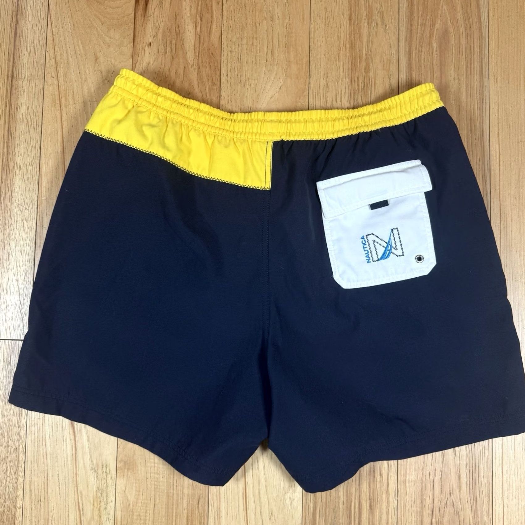 Nautica VINTAGE Nautica Swim Trunks Mens XL Yellow Blue Sailing Size US 36 / EU 52 - 6 Thumbnail