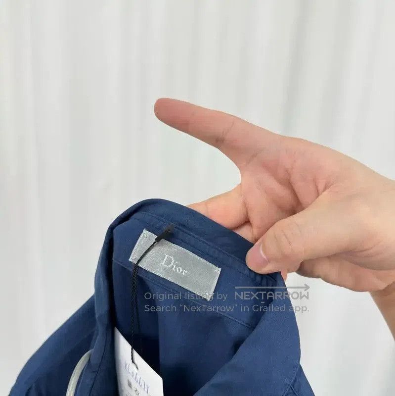Dior Dior Blue Embroidered Long Sleeve Shirt . Size US S / EU 44-46 / 1 - 6 Thumbnail