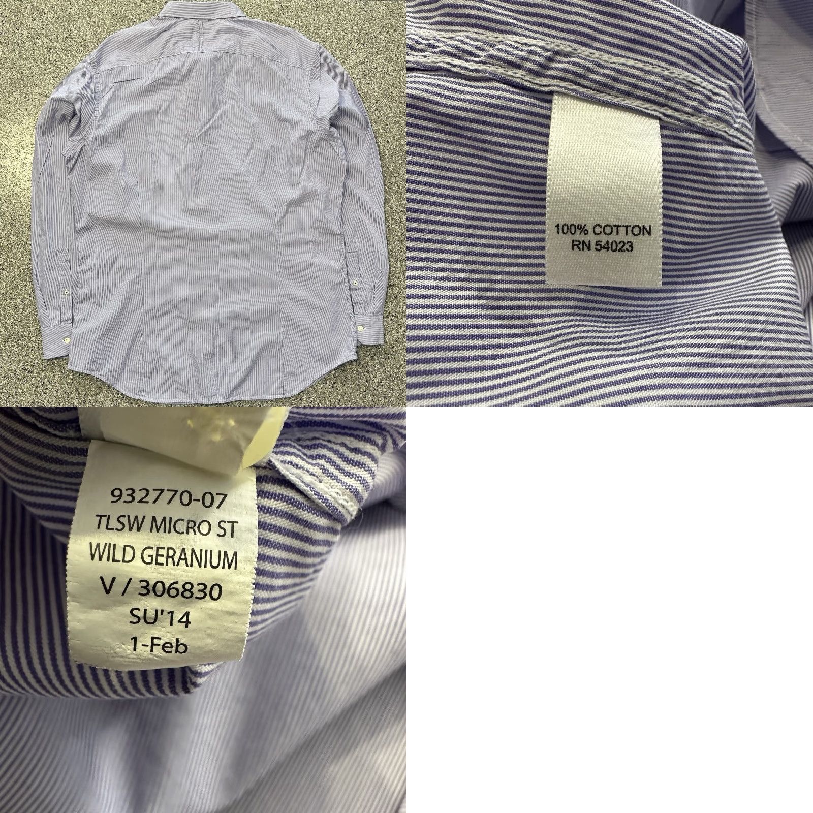 Banana Republic Banana Republic Button-Up Shirt Mens XL Striped Purple Cotton Classic Fit Long Sleeve Button-Down Shirt Size US XL / EU 56 / 4 - 8 Thumbnail