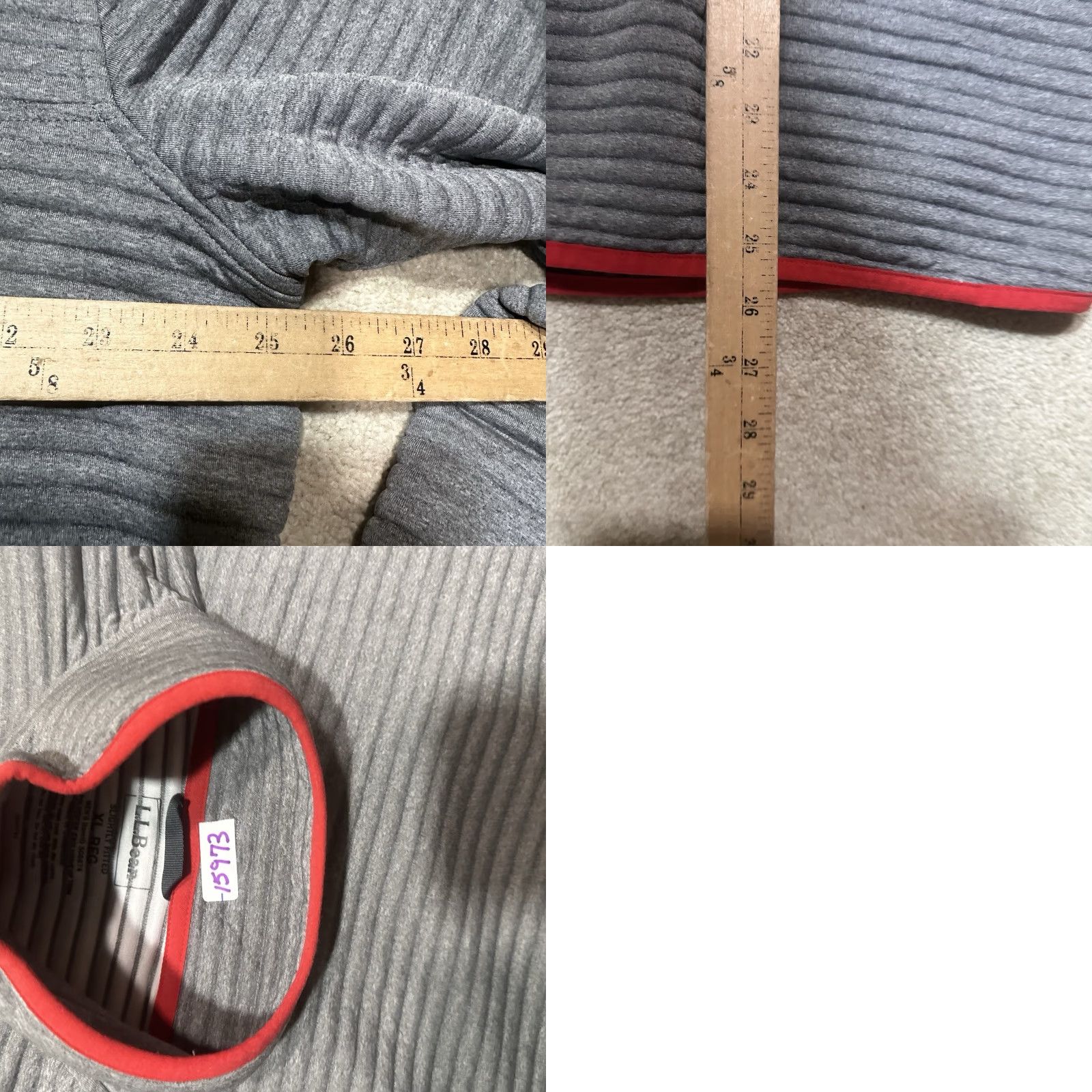 Vintage LL Bean Pullover Sweater Mens XL Gray Button Knit Long Sleeve Mock Neck Sports Outdoor Vintage No Size US XL / EU 56 / 4 - 8 Thumbnail