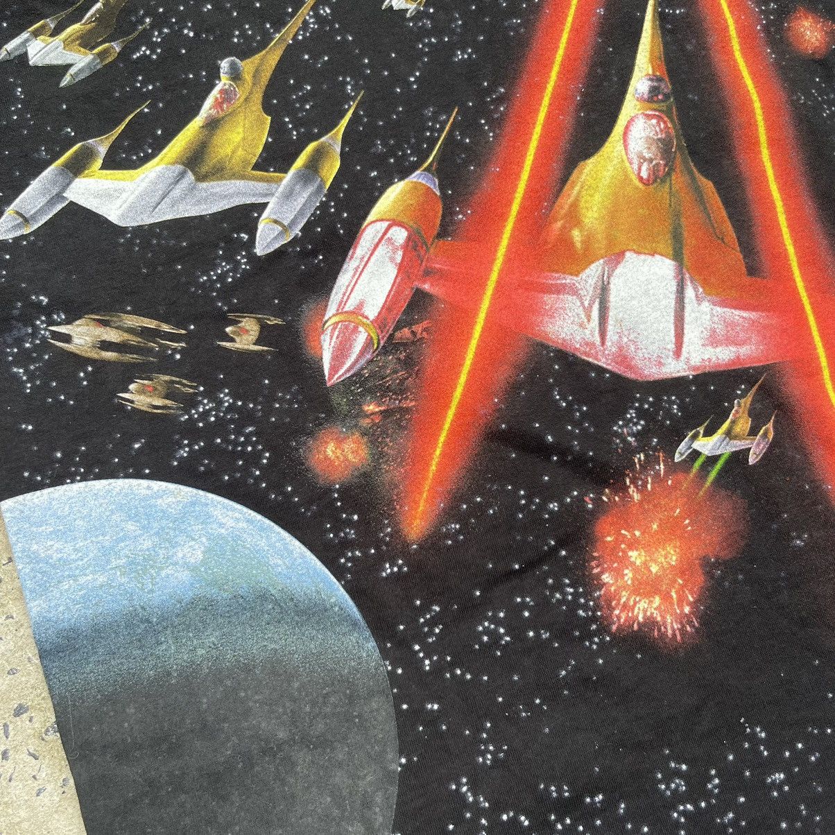 Star Wars Vintage 90s STAR WARS EPISODE ONE AOP Single Stitch Shirt Size US L / EU 52-54 / 3 - 3 Thumbnail