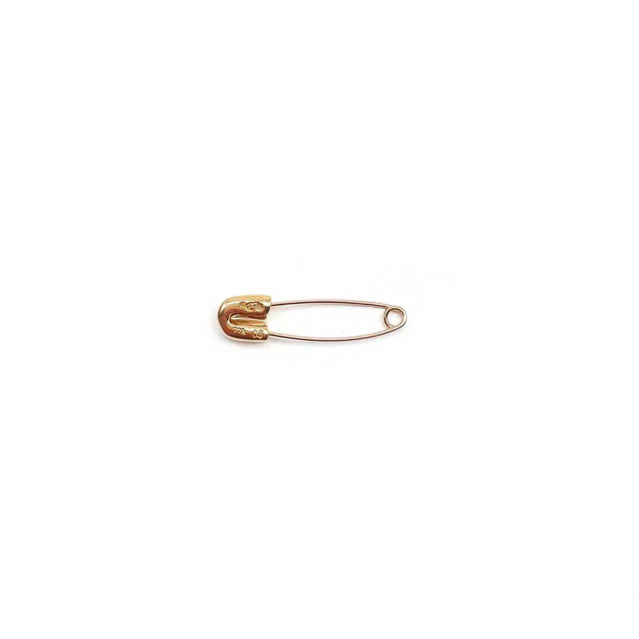 Chrome Hearts Chrome Hearts 22K Gold Emerald Safety Pin Size ONE SIZE - 2 Thumbnail