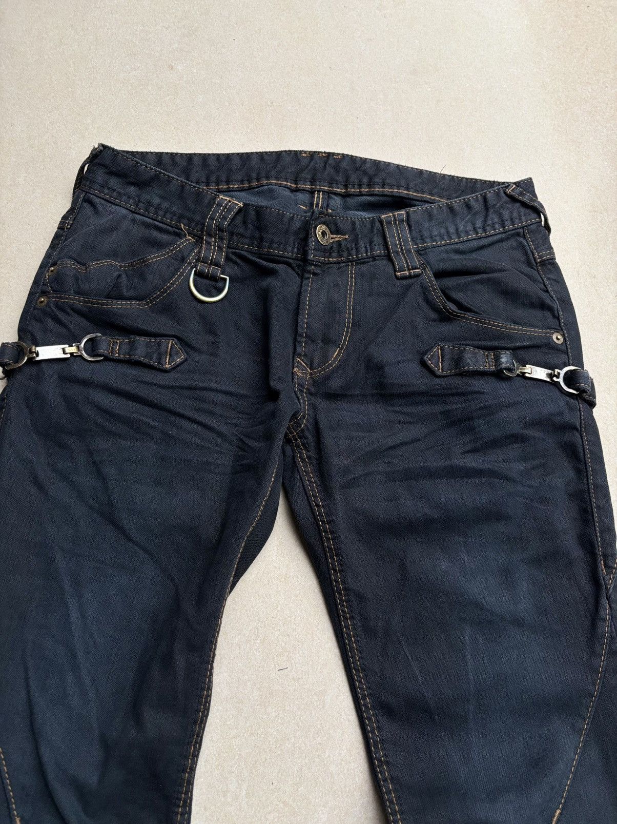 Japanese Brand HIDEAWAYS lace-up flare jeans Size US 29 - 2 Thumbnail