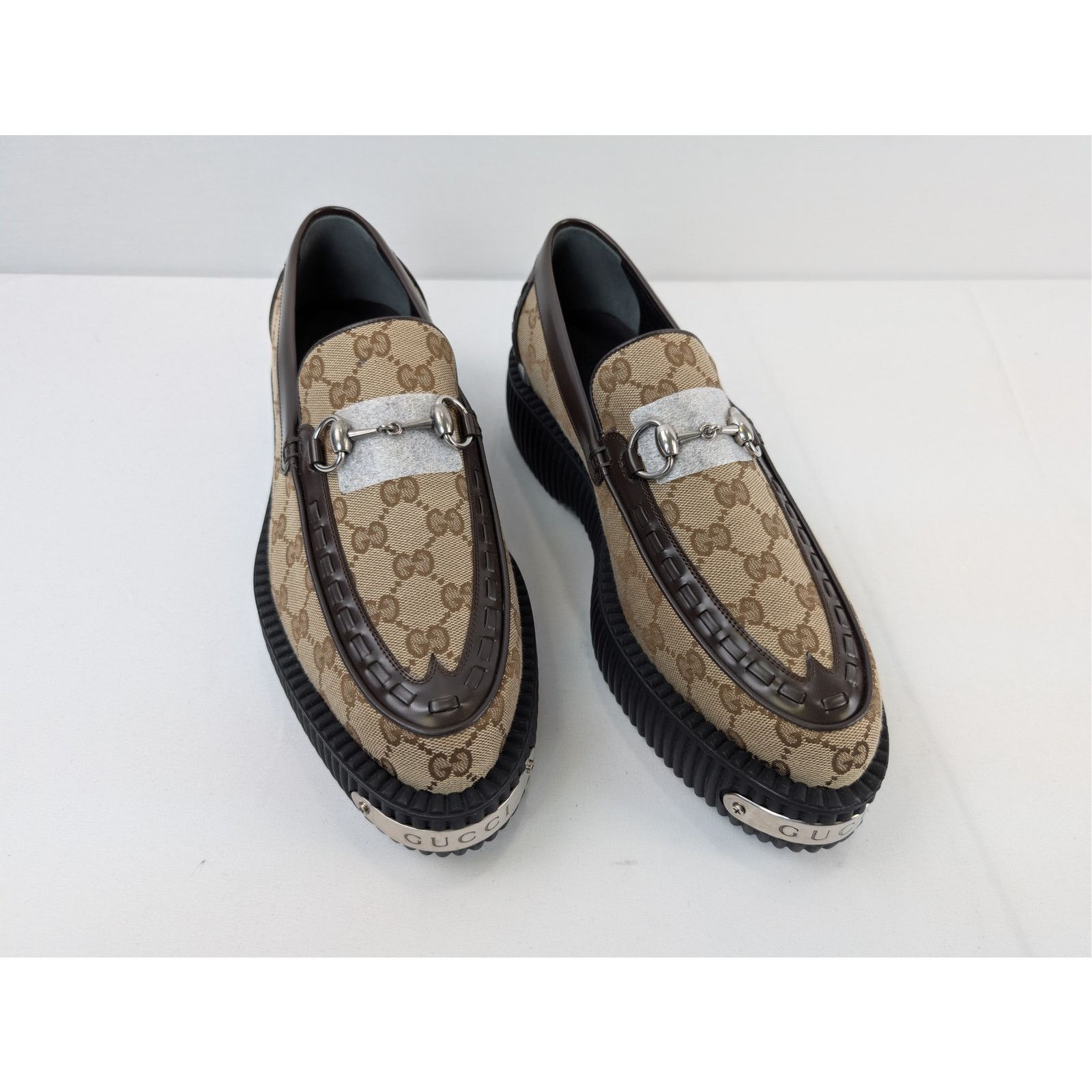 Gucci o1rshd1 GG canvas Moccasin Fabric Creeper Loafers Boots Size US 11 / EU 44 - 6 Thumbnail