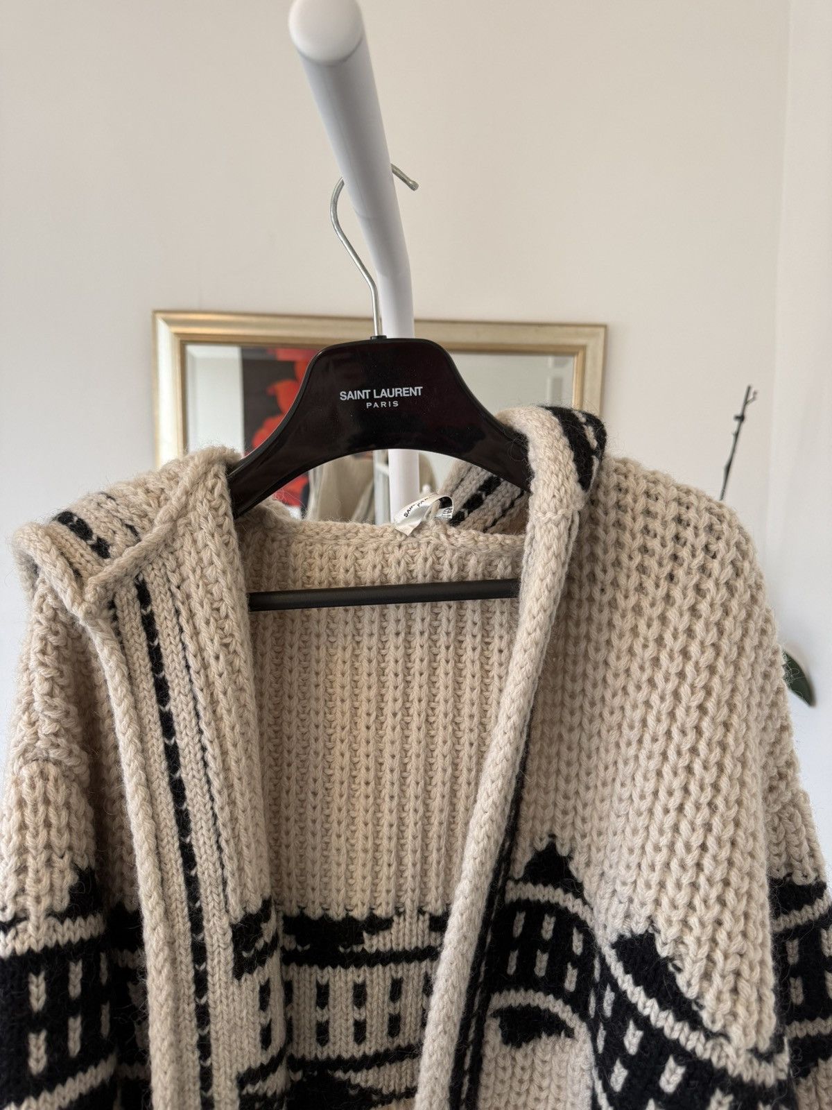 Saint Laurent Paris FW21 Saint Laurent Baja Hooded Cardigan Jacquard Size US M / EU 48-50 / 2 - 8 Thumbnail