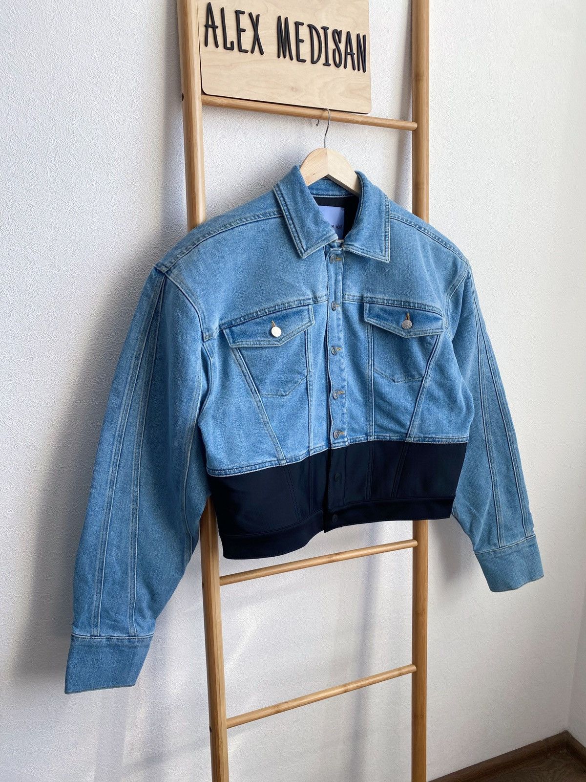 H&M × Mugler × Thierry Mugler Mugler x H&M Denim Jacket Size L Size US L / EU 52-54 / 3 - 2 Thumbnail