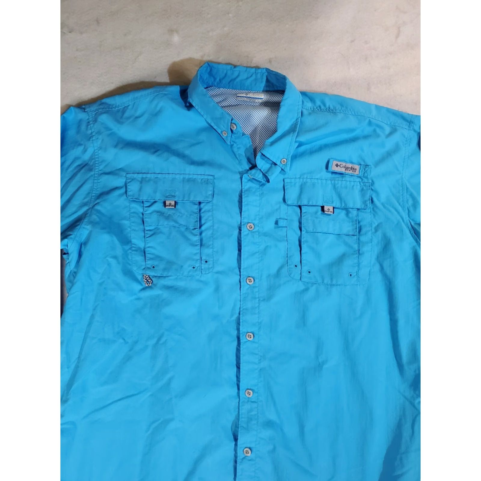 Vintage Columbia PFG Omni-Shade Fishing Shirt Mens XL Blue Button-Up Long Sleeve Size US XL / EU 56 / 4 - 2 Thumbnail
