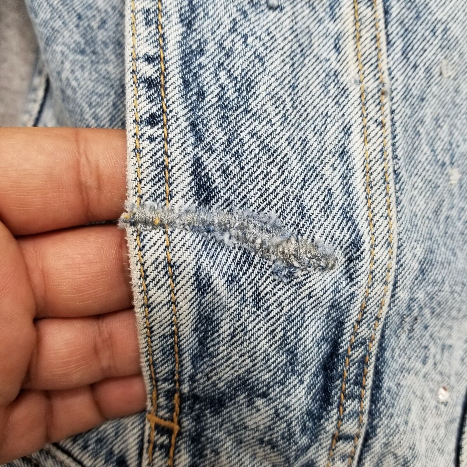 Other Edwin Jean Jacket Womens Large Blue Denim Pockets Stones Size L / US 10 / IT 46 - 7 Thumbnail