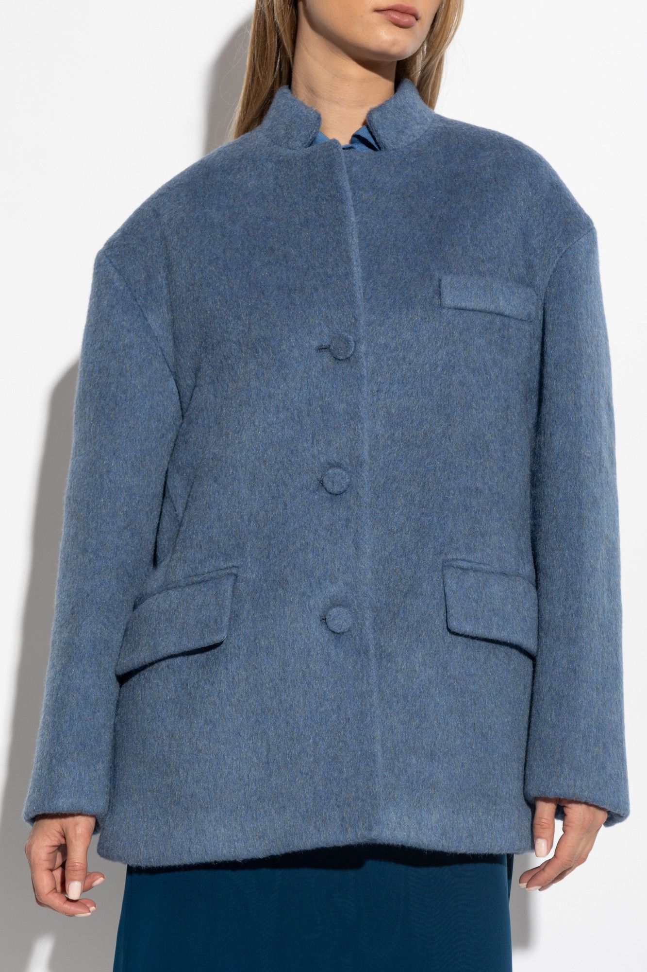 Gucci o1la5ras0526 Wool Mohair Jacket in Blue Size M / US 6-8 / IT 42-44 - 3 Thumbnail