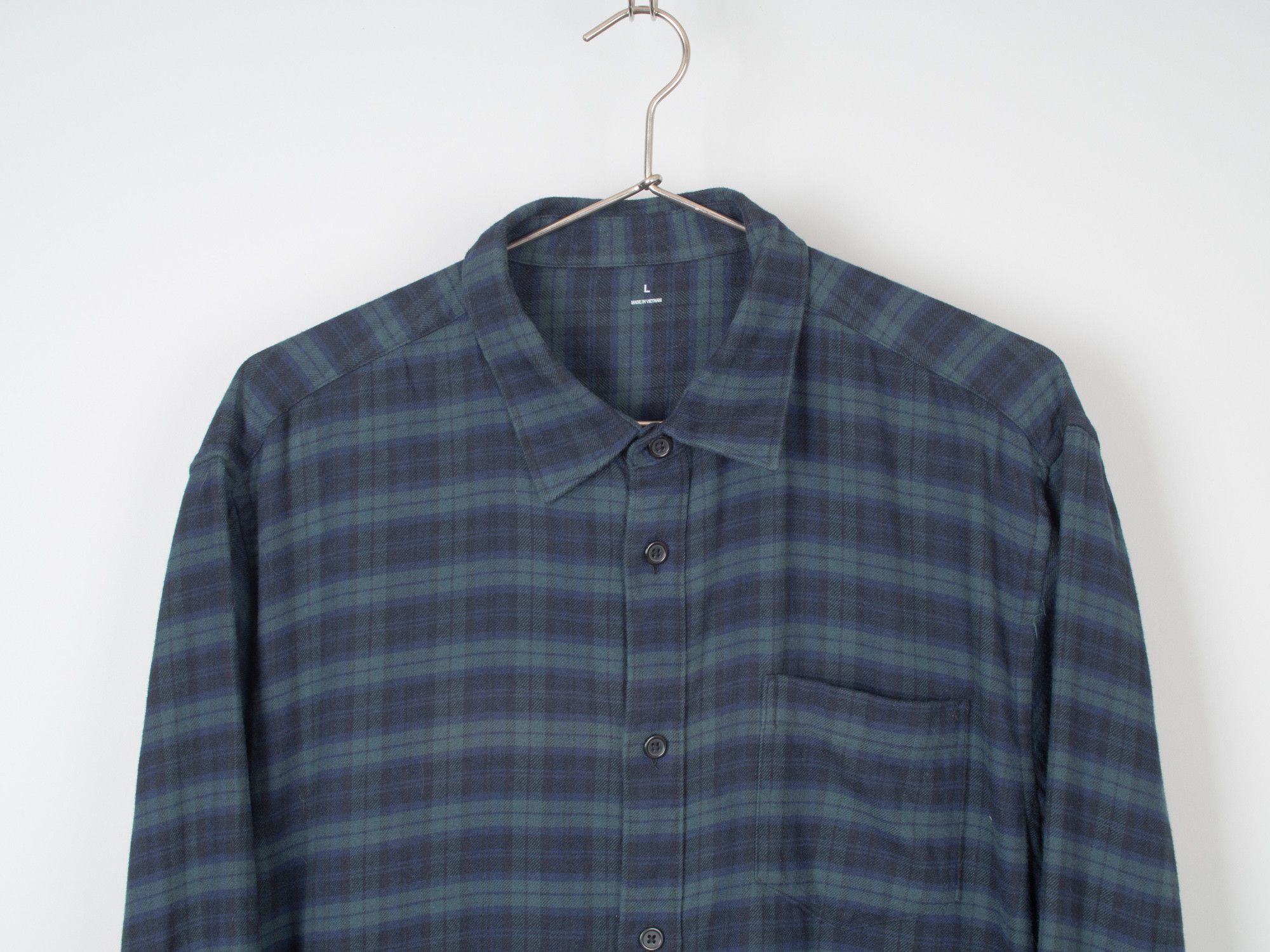 Muji Organic Cotton Blackwatch Tartan Check Plaid Flannel Shirt Size US L / EU 52-54 / 3 - 3 Thumbnail