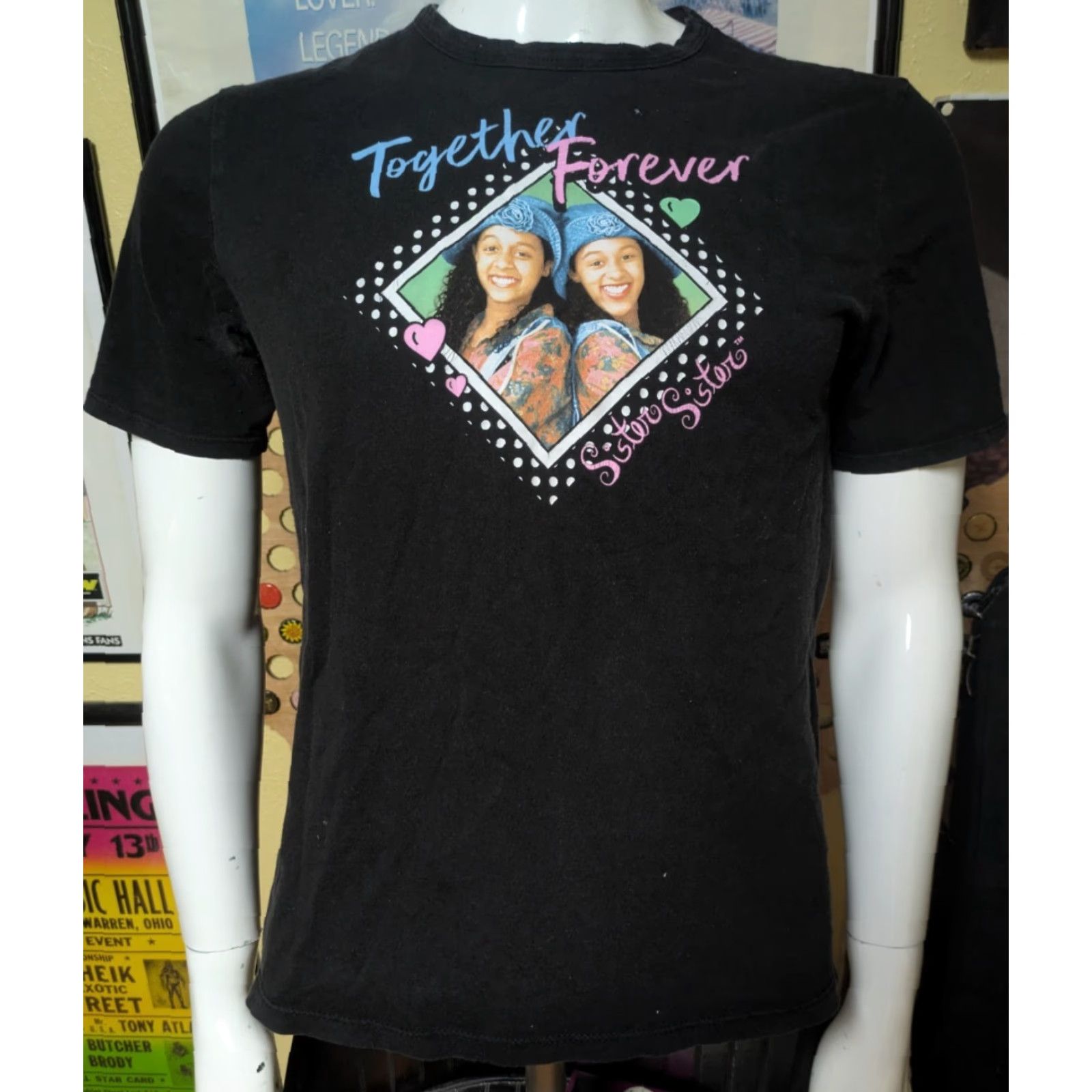 Vintage VINTAGE Sister Sister Shirt Adult XS Black 90s T Shirt Size US XS / EU 42 / 0 - 2 Thumbnail