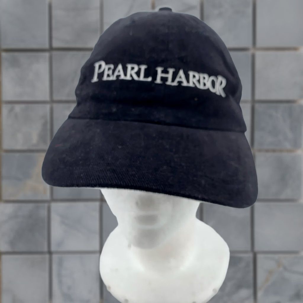 Vintage Pearl Harbor Hat Cap Strap Back Black Embroidered Movie Souvenir Mens Touchstone Size ONE SIZE - 1 Thumbnail