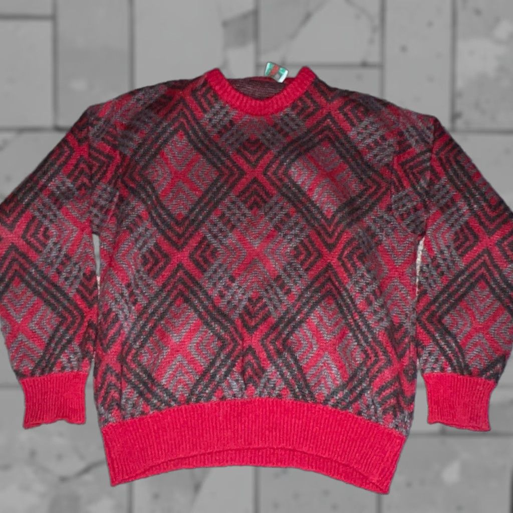 United Colors Of Benetton VTG Benetton CREWNECK Sweater Ski Men M Red ITALY Size US M / EU 48-50 / 2 - 1 Thumbnail