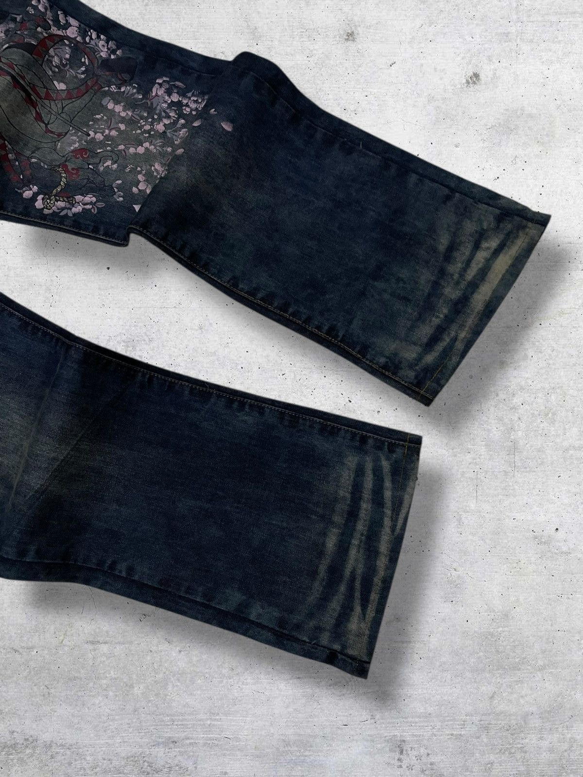 Beauty Beast VINTAGE GOD TRADITION JAPAN PRINCESS YAKUZA STEAMPUNK DENIM Size US 32 / EU 48 - 5 Thumbnail