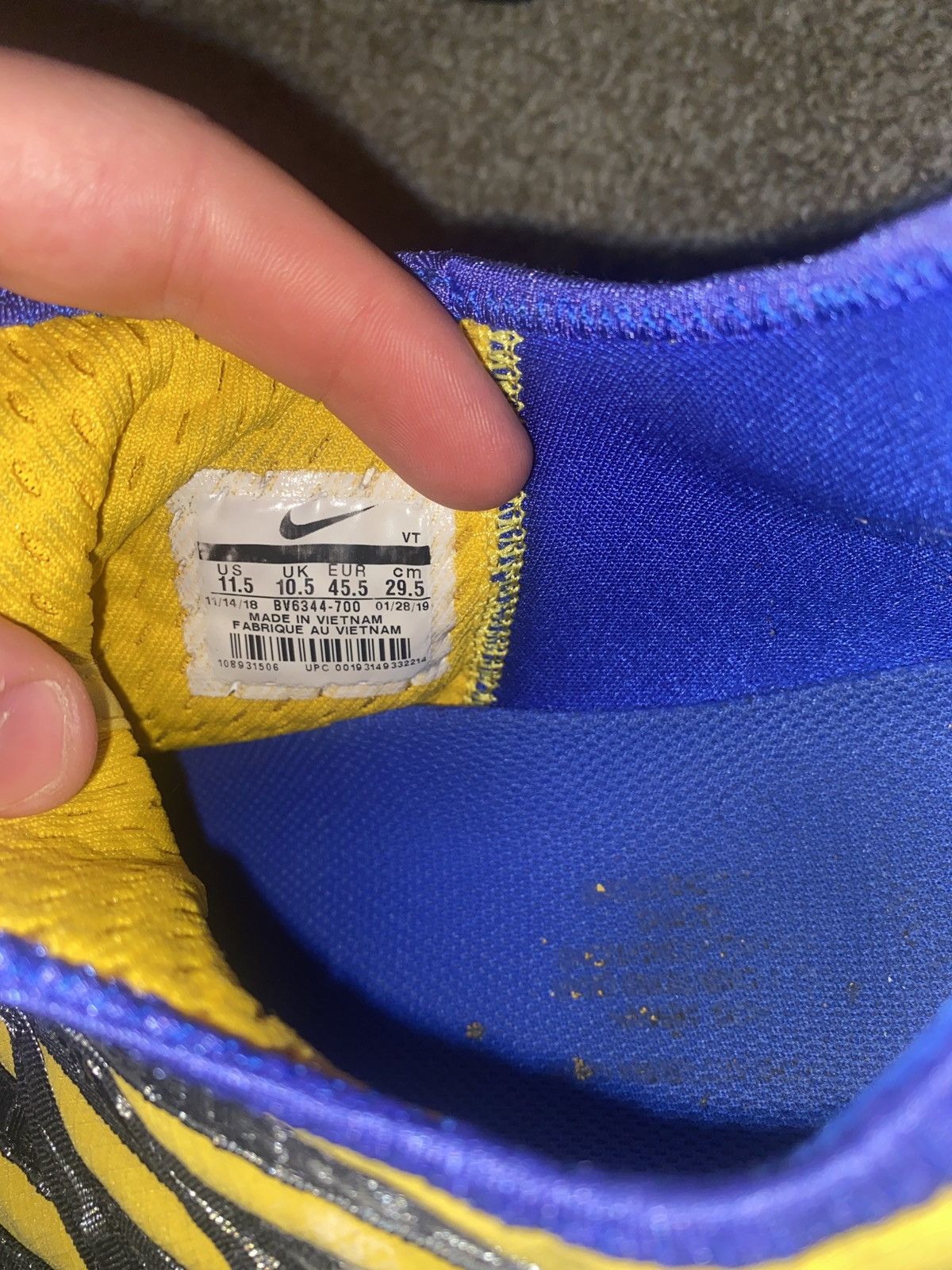 Nike ACG ACG React Terra Gobe, Size 11.5, Amirillo/Racer Blue Size US 11.5 / EU 44-45 - 5 Thumbnail