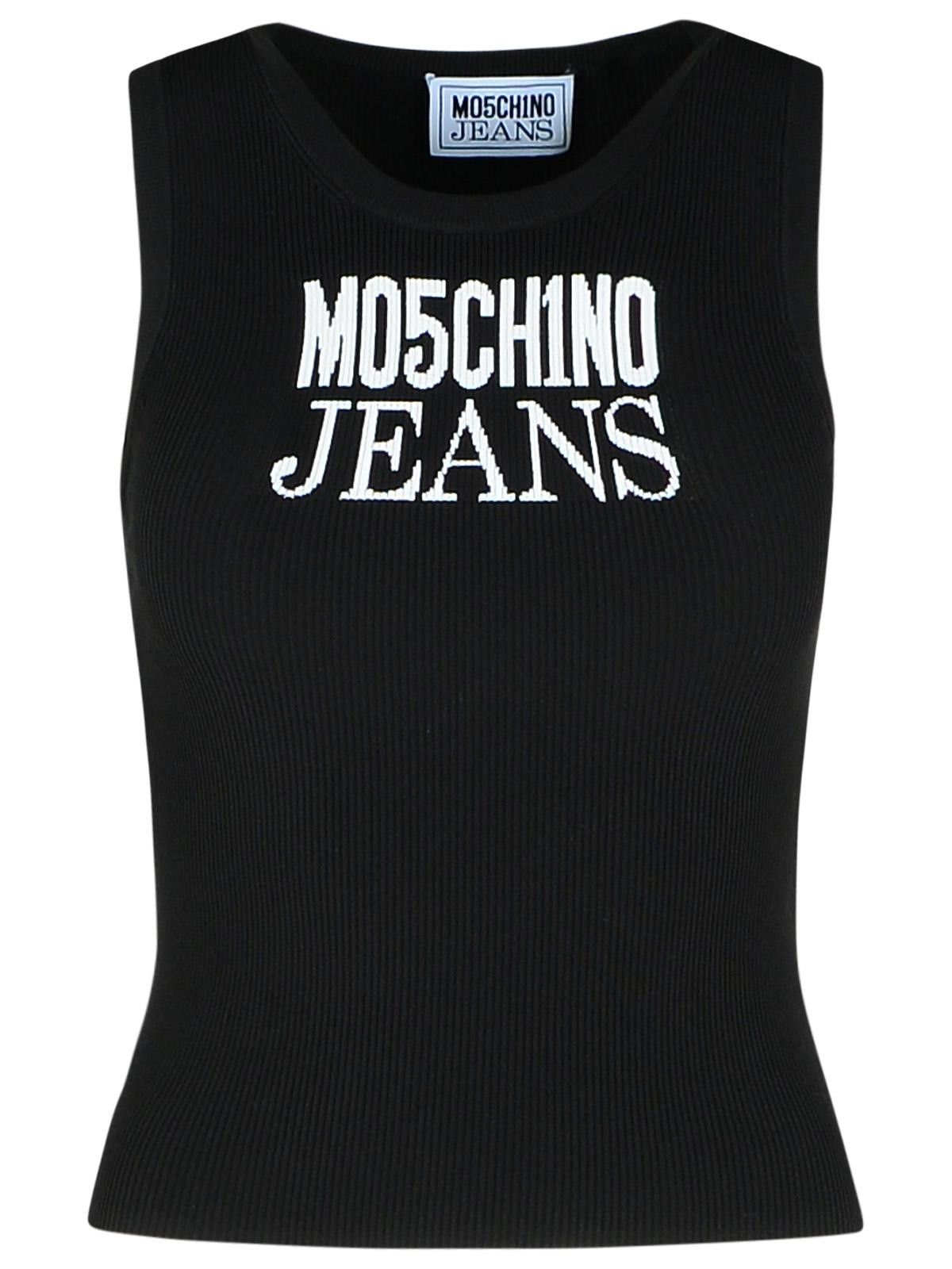 Moschino MOSCHINO JEANS Black Viscose Blend Tank Top Size M / US 6-8 / IT 42-44 - 1 Thumbnail