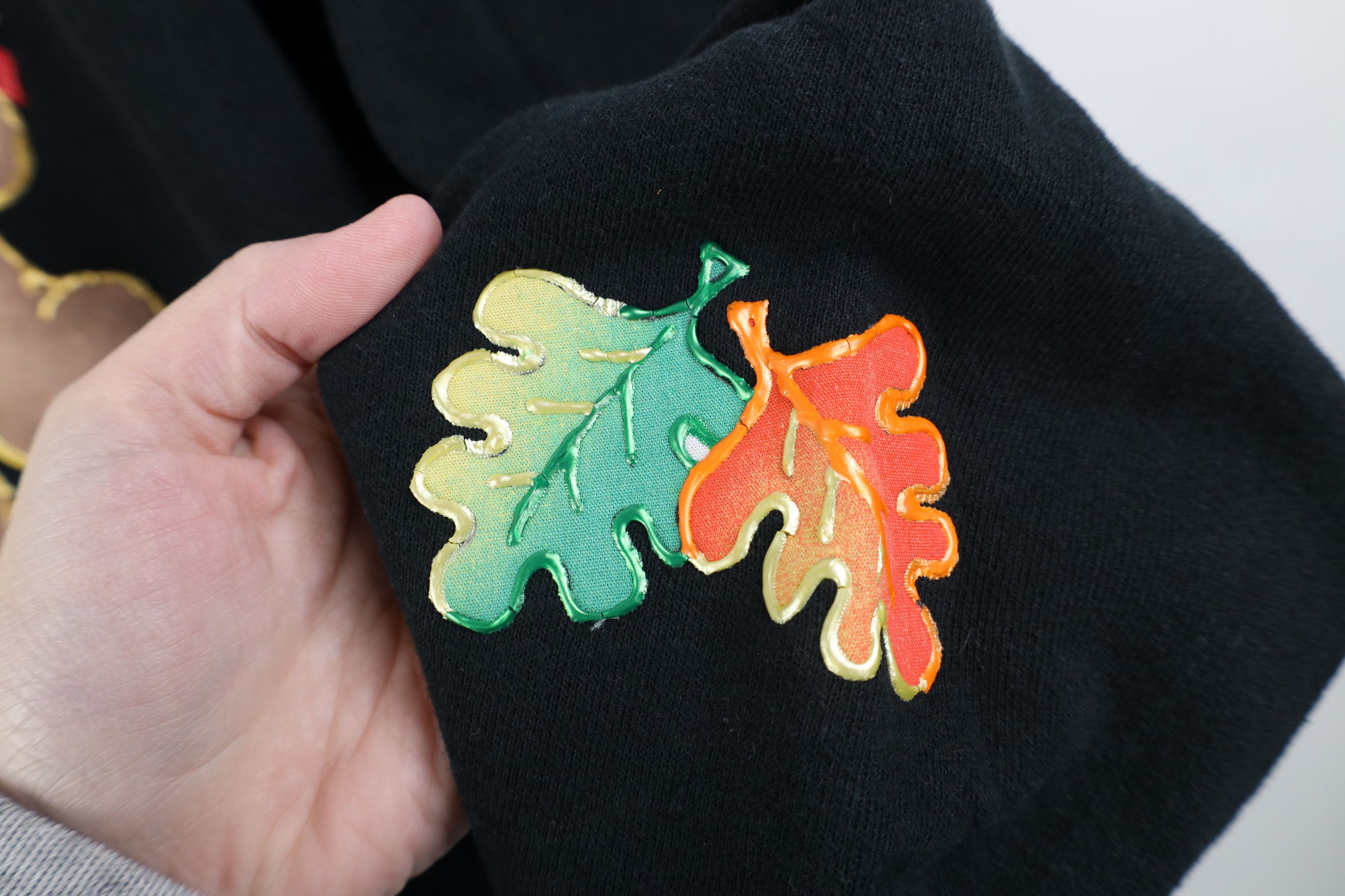Vintage Vintage 90s Streetwear Paint Thanksgiving Bear Sweatshirt Size XL / US 12-14 / IT 48-50 - 8 Thumbnail