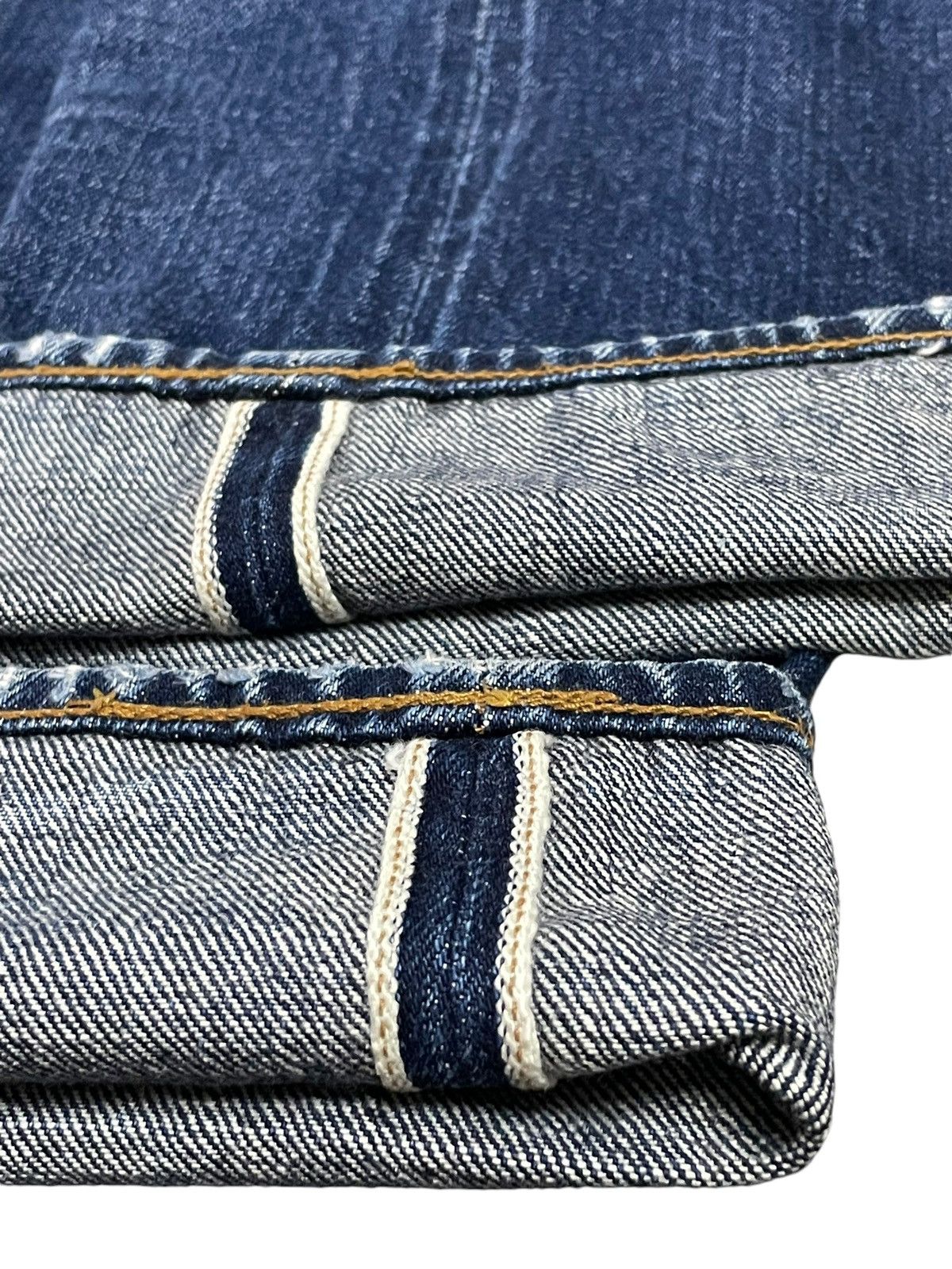 Denime Vintage Denime Japan Selvedge Button Fly Blue Wash Jeans Size US 27 - 16 Thumbnail