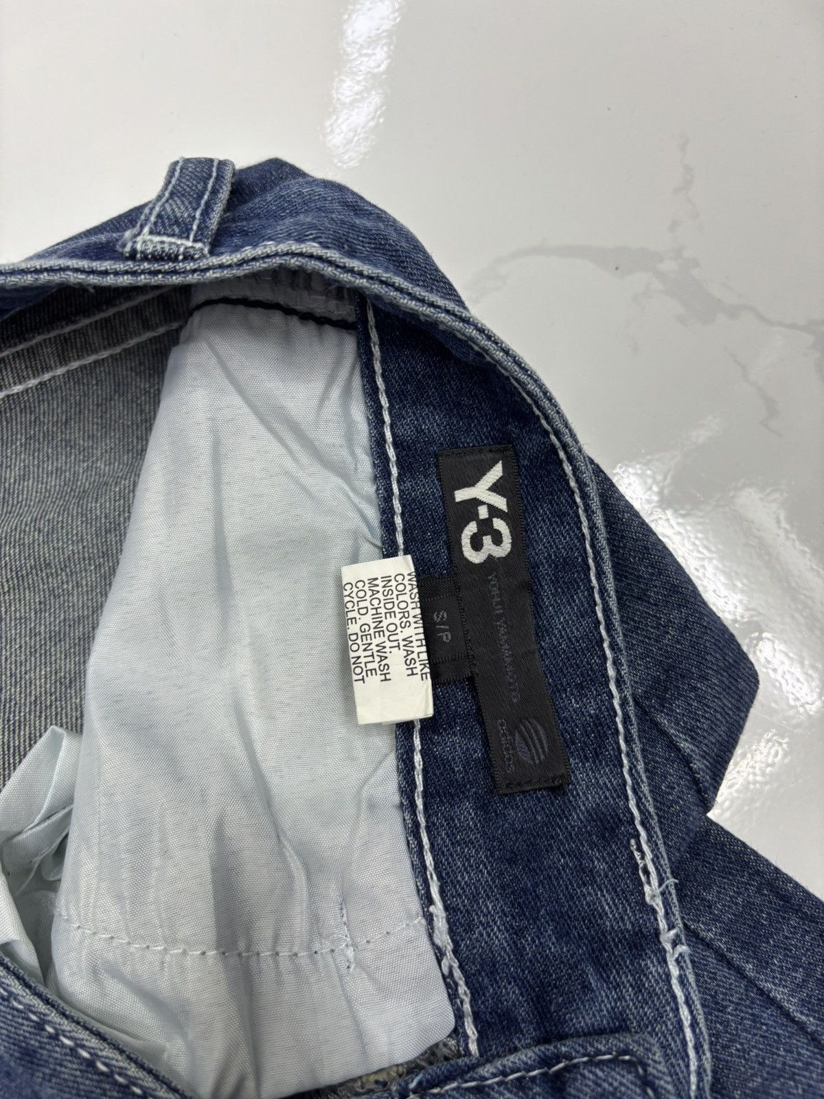 Y-3 × Yohji Yamamoto Y-3 Yohji Yamamoto Custom Paint Queen Baggy Loose Jeans Size US 30 / EU 46 - 9 Thumbnail