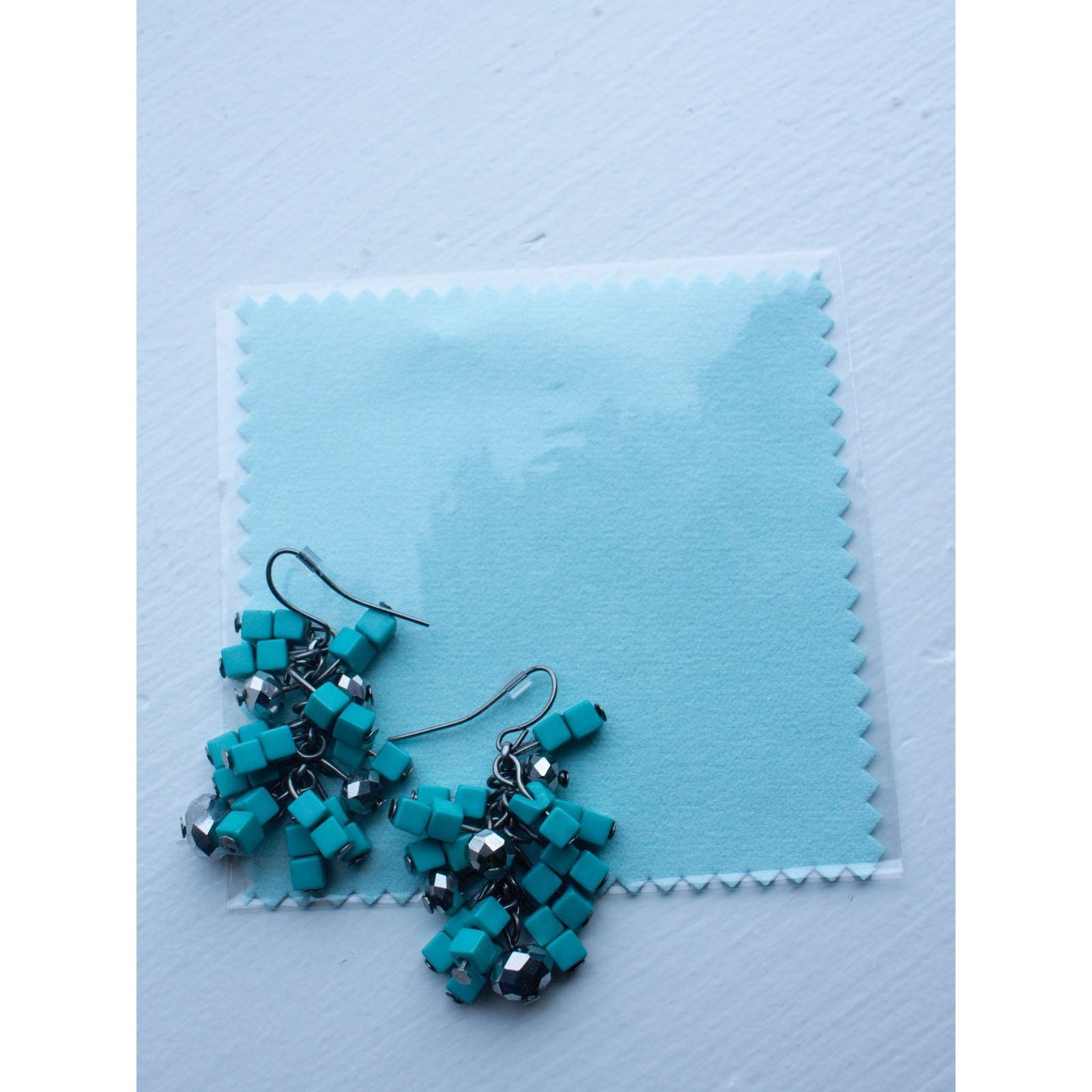 Vintage Turquoise Cluster Earrings Dangly circa Mid-2000s Size ONE SIZE - 3 Thumbnail