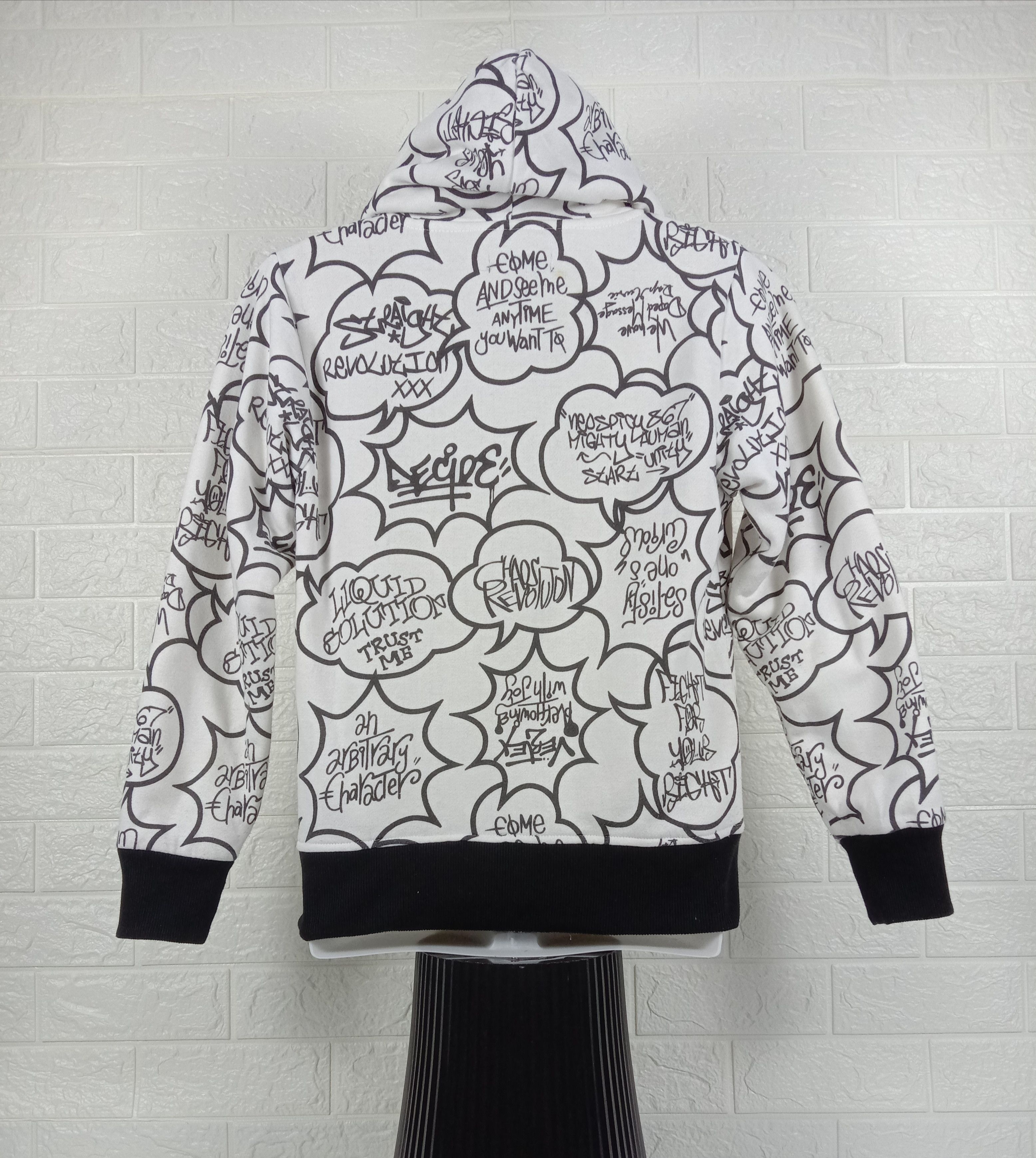 Japanese Brand Vintage Defective Struct Full Print Zipper Hoodie Size US M / EU 48-50 / 2 - 4 Thumbnail
