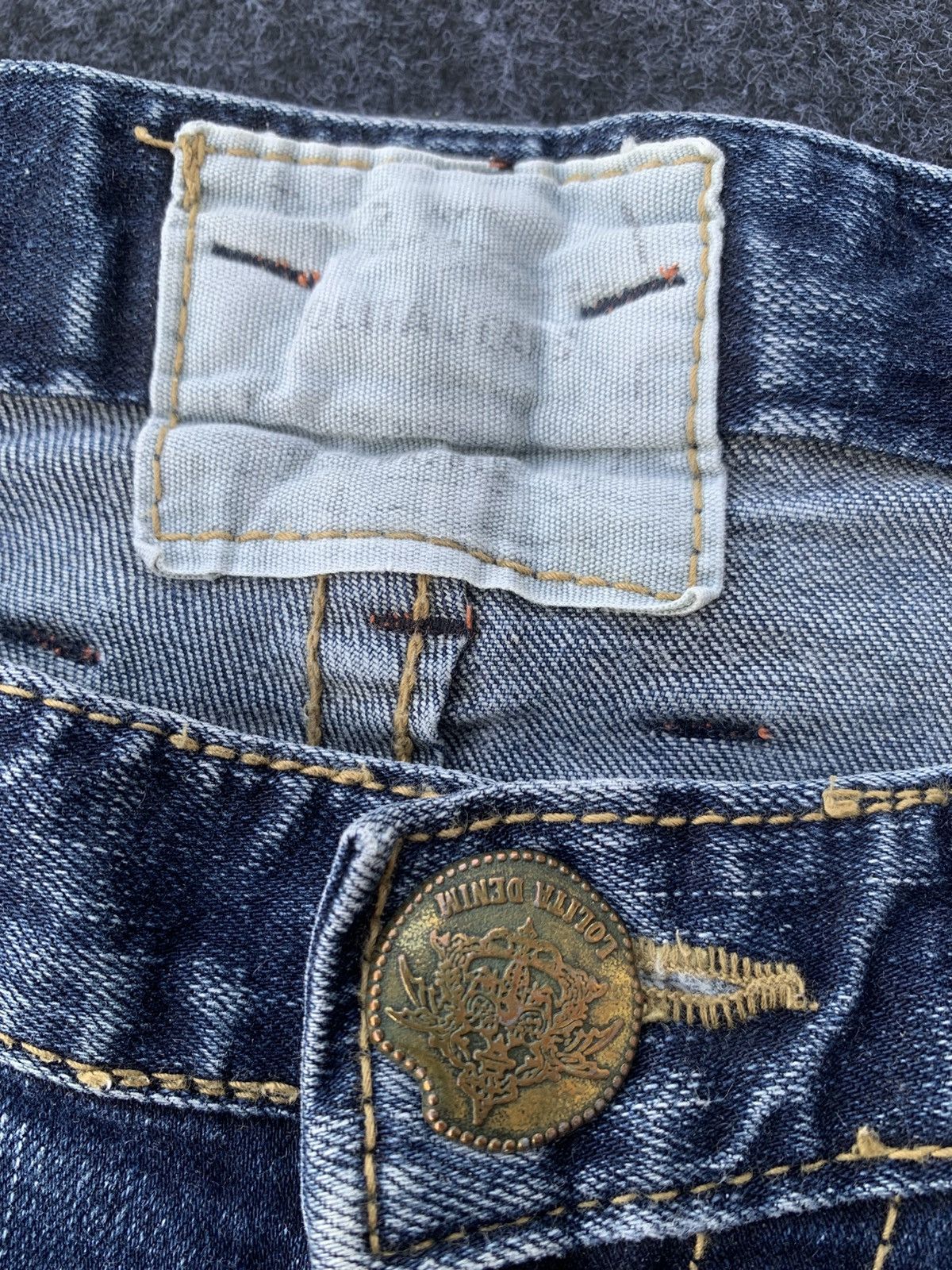 Beauty Beast Lolita Jeans Union Jack Embroidery Flared Denim Size US 32 / EU 48 - 7 Thumbnail