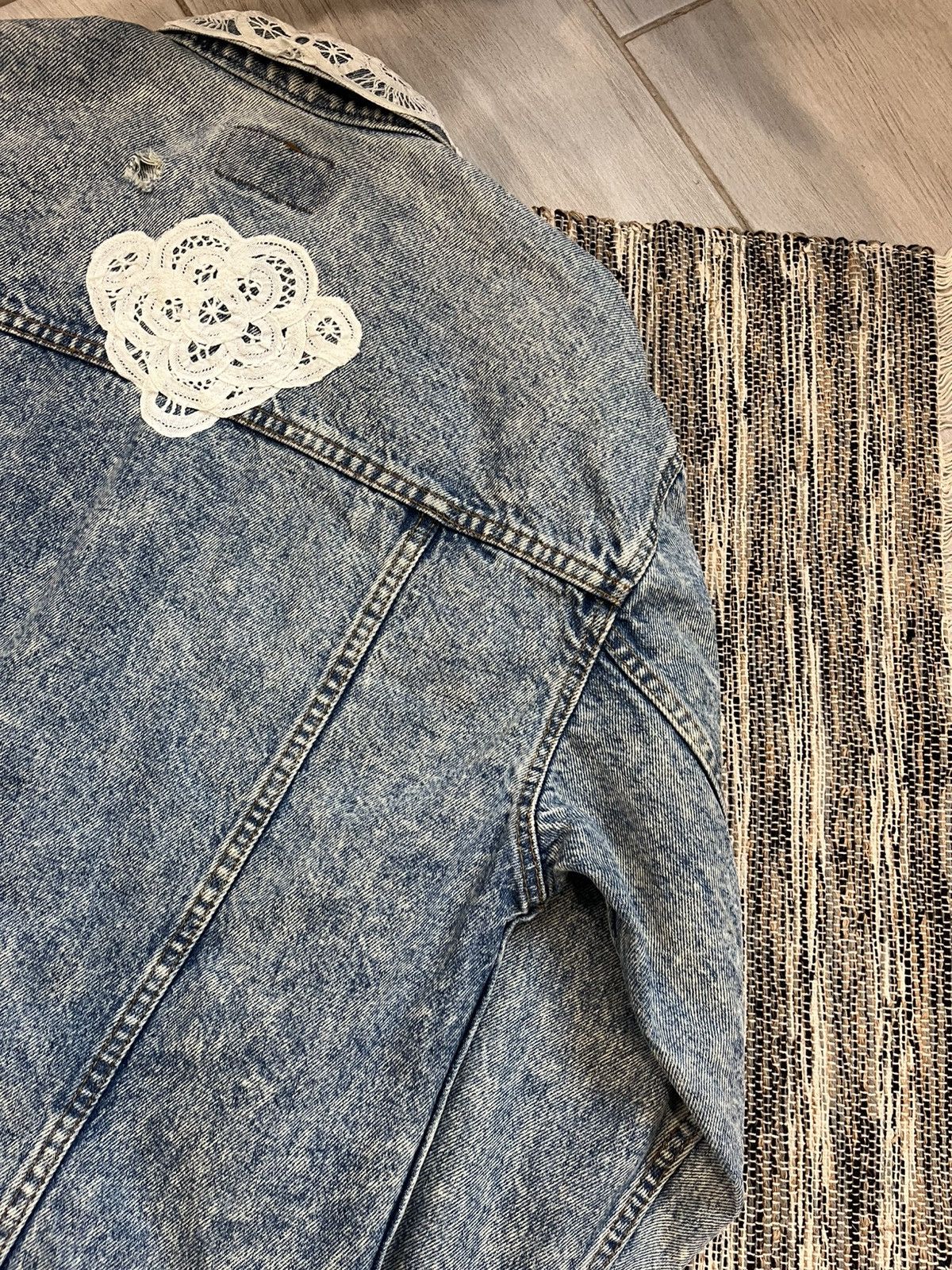 Handmade × Levi's × Vintage Vintage Levis Denim Jacket hand made distressed 90s Size XL / US 12-14 / IT 48-50 - 13 Thumbnail