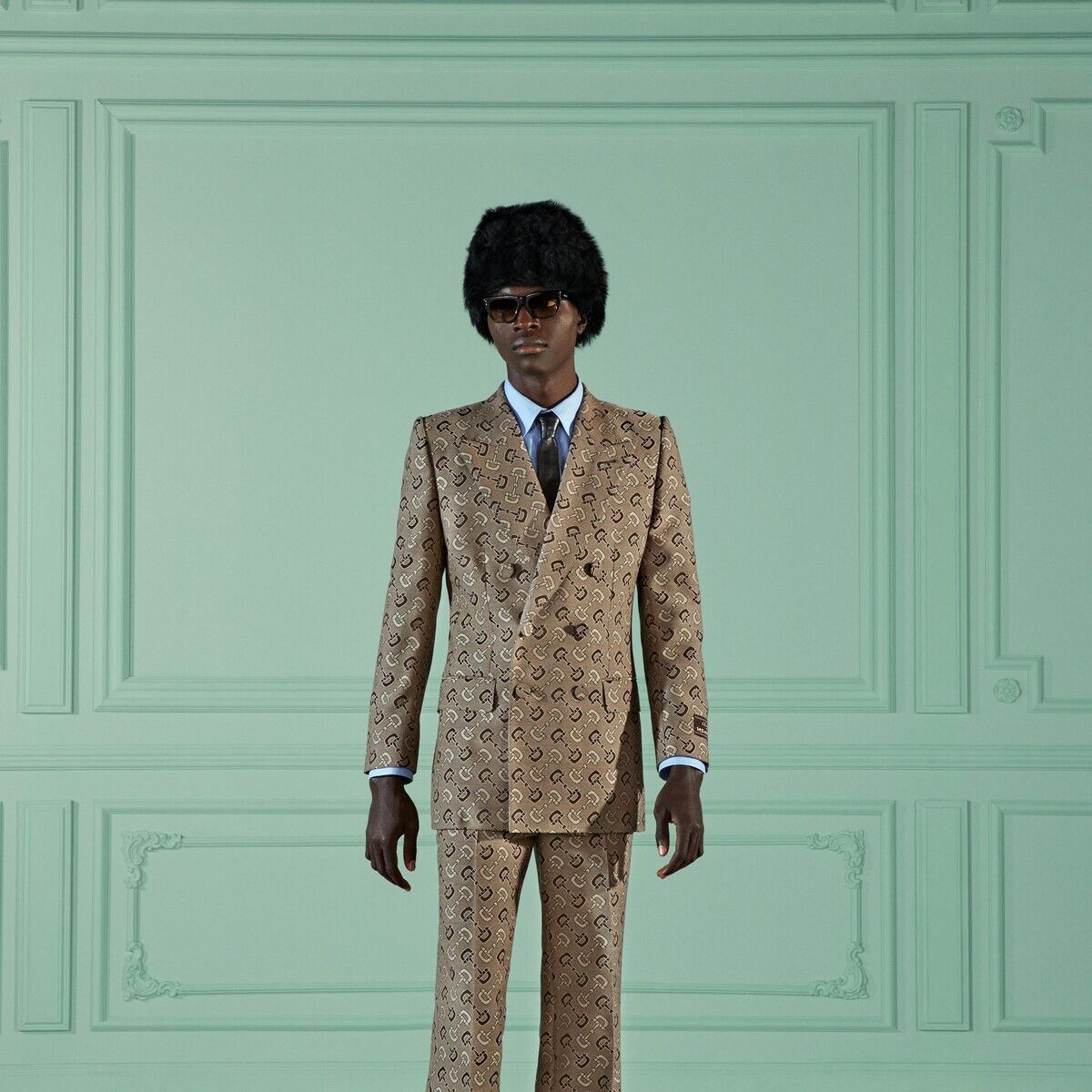 Gucci o1s1wg110125 Maxi Horsebit Cotton Jacket in Beige/Brown Size US S / EU 44-46 / 1 - 6 Thumbnail