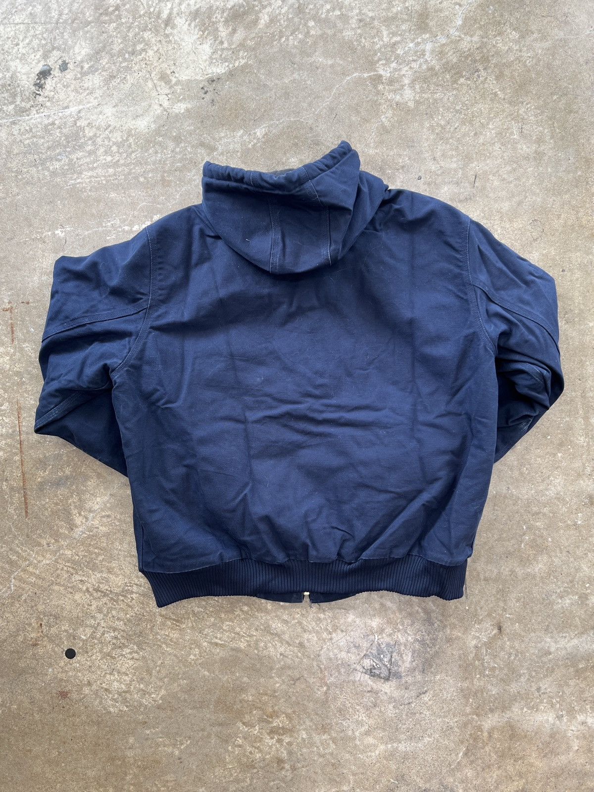 Carhartt Vintage Carhartt Zip Up Hooded MiUSA Jacket Navy Size US XL / EU 56 / 4 - 4 Thumbnail