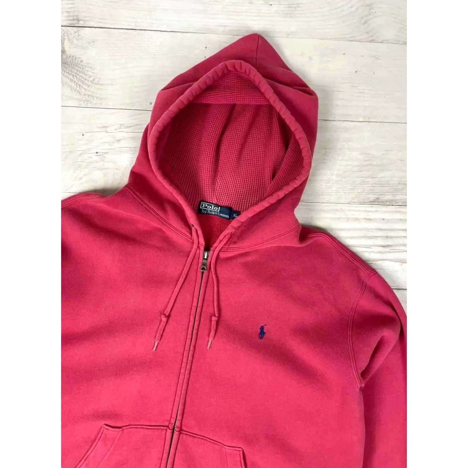 Polo Ralph Lauren VINTAGE Polo Ralph Lauren Hoodie Zip Up 90s Men XL Red Size US XL / EU 56 / 4 - 2 Thumbnail