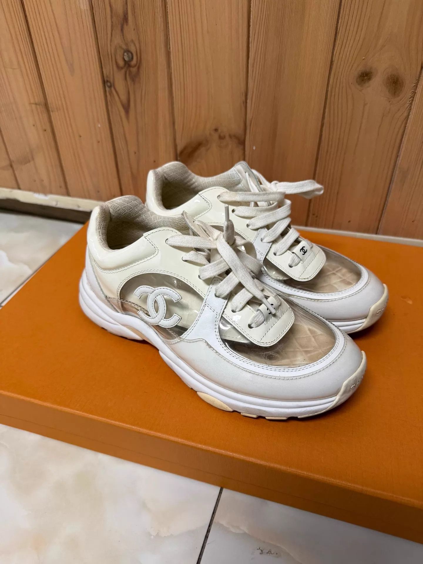 Chanel Chanel clear sneakers 37 Size US 6.5 / IT 36.5 - 1 Thumbnail