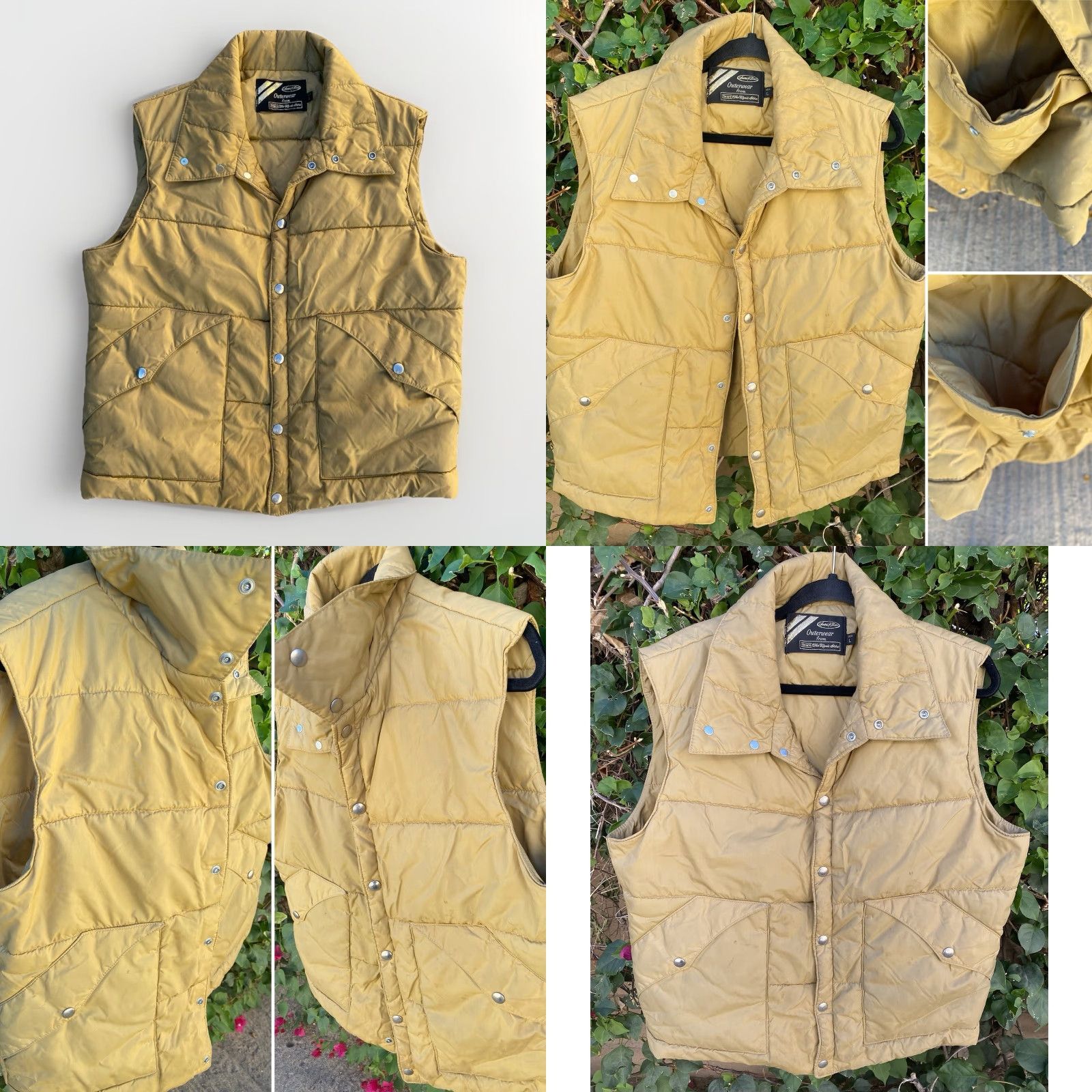Sears VINTAGE Sears Best Puffer Vest Outdoor Quilted Workwear Beige L Mens 70s Reg Size US L / EU 52-54 / 3 - 9 Thumbnail