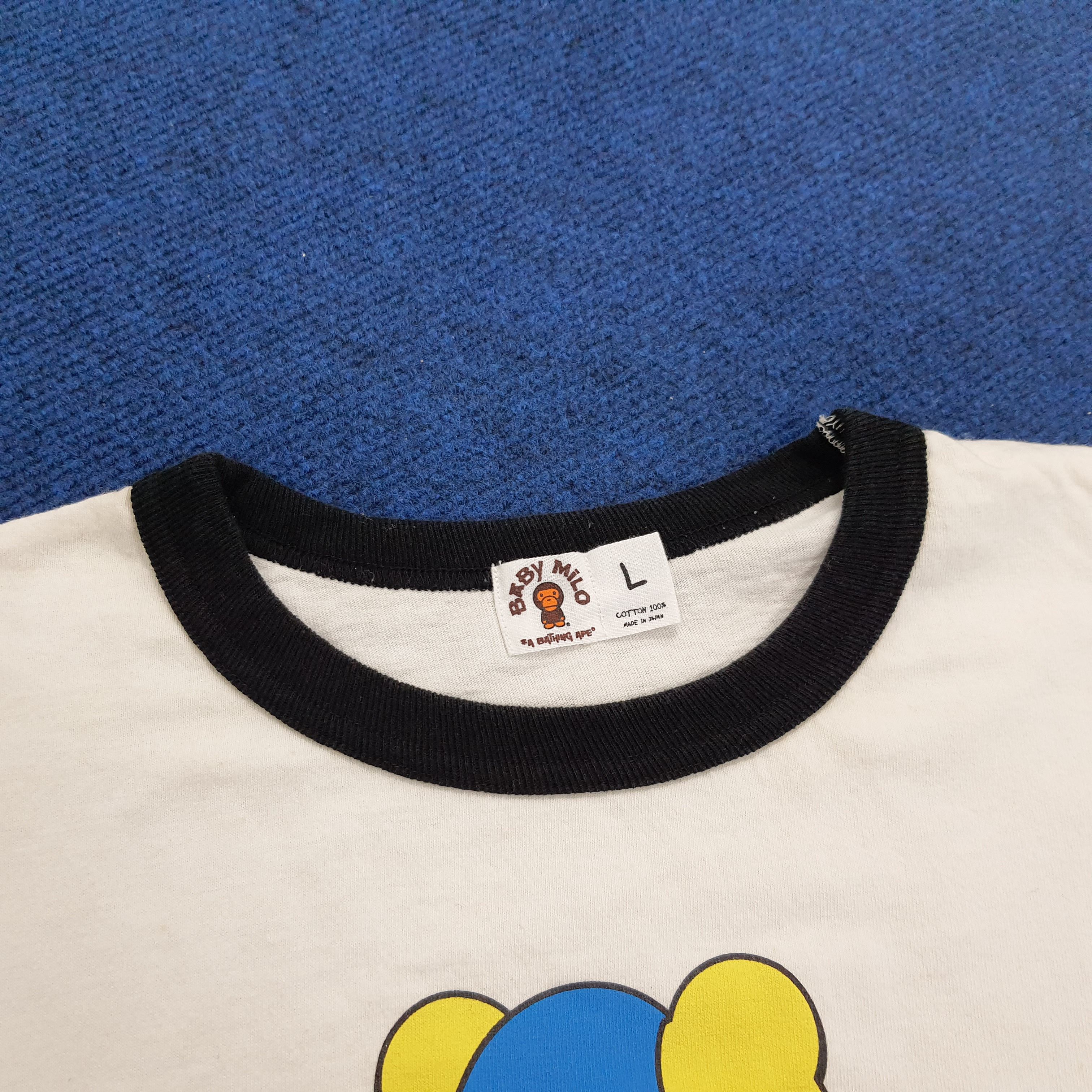 Kaws × Vintage Vintage KAWS x Baby Milo x Bape Japanese Brand Tshirt Size US L / EU 52-54 / 3 - 5 Thumbnail